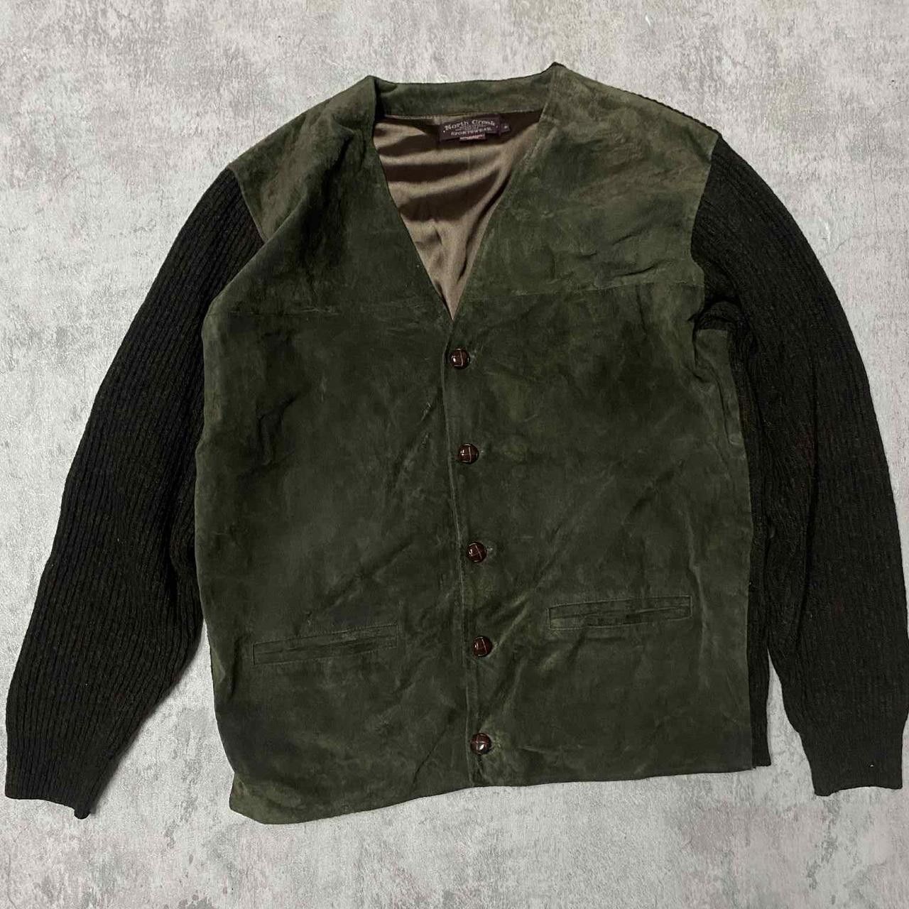 Other Green suede leather cardigan leather Size US M / EU 48-50 / 2 - 1 Thumbnail