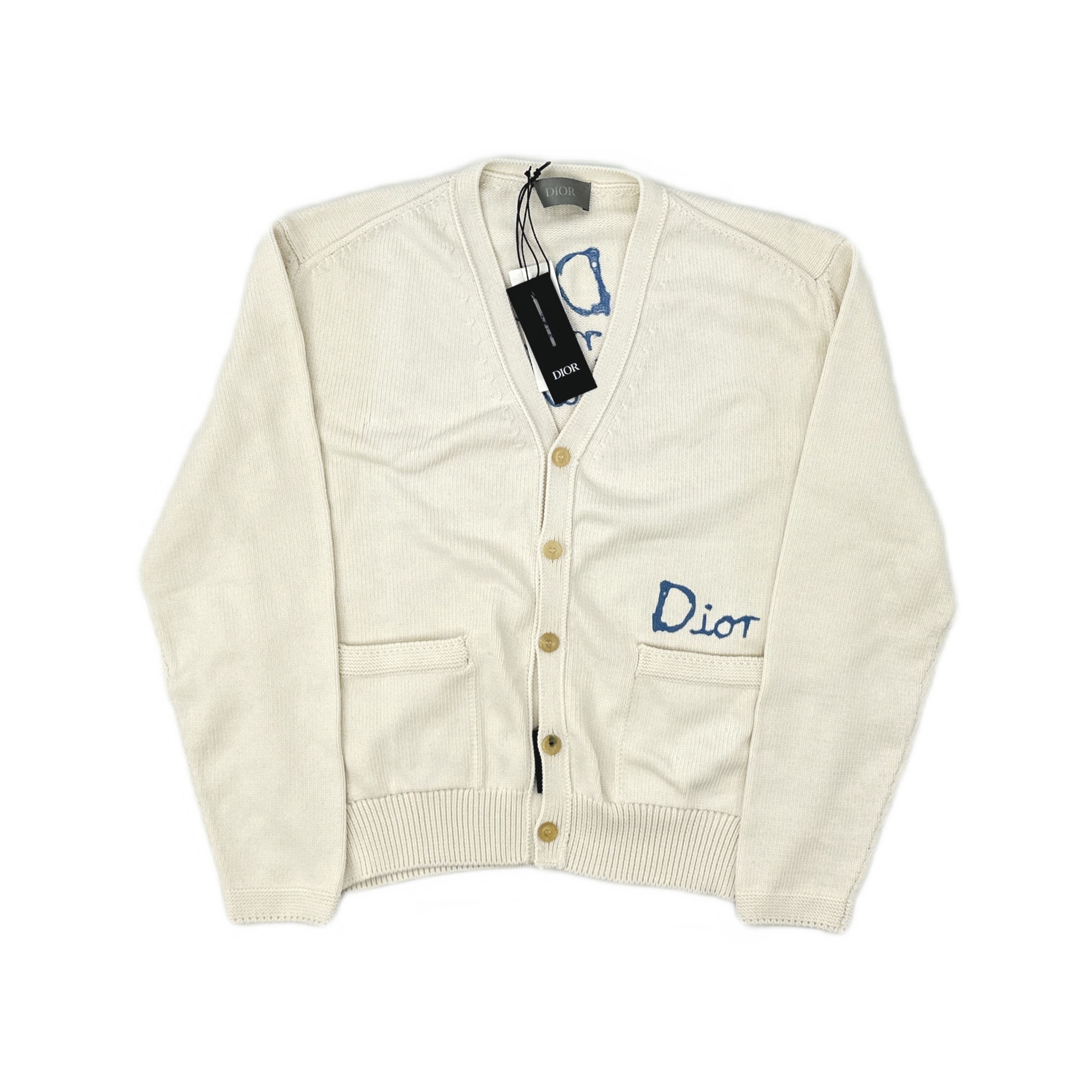 Dior Dior x Hylton Nel Logo Knit Cardigan Size L Size US L / EU 52-54 / 3 - 1 Thumbnail
