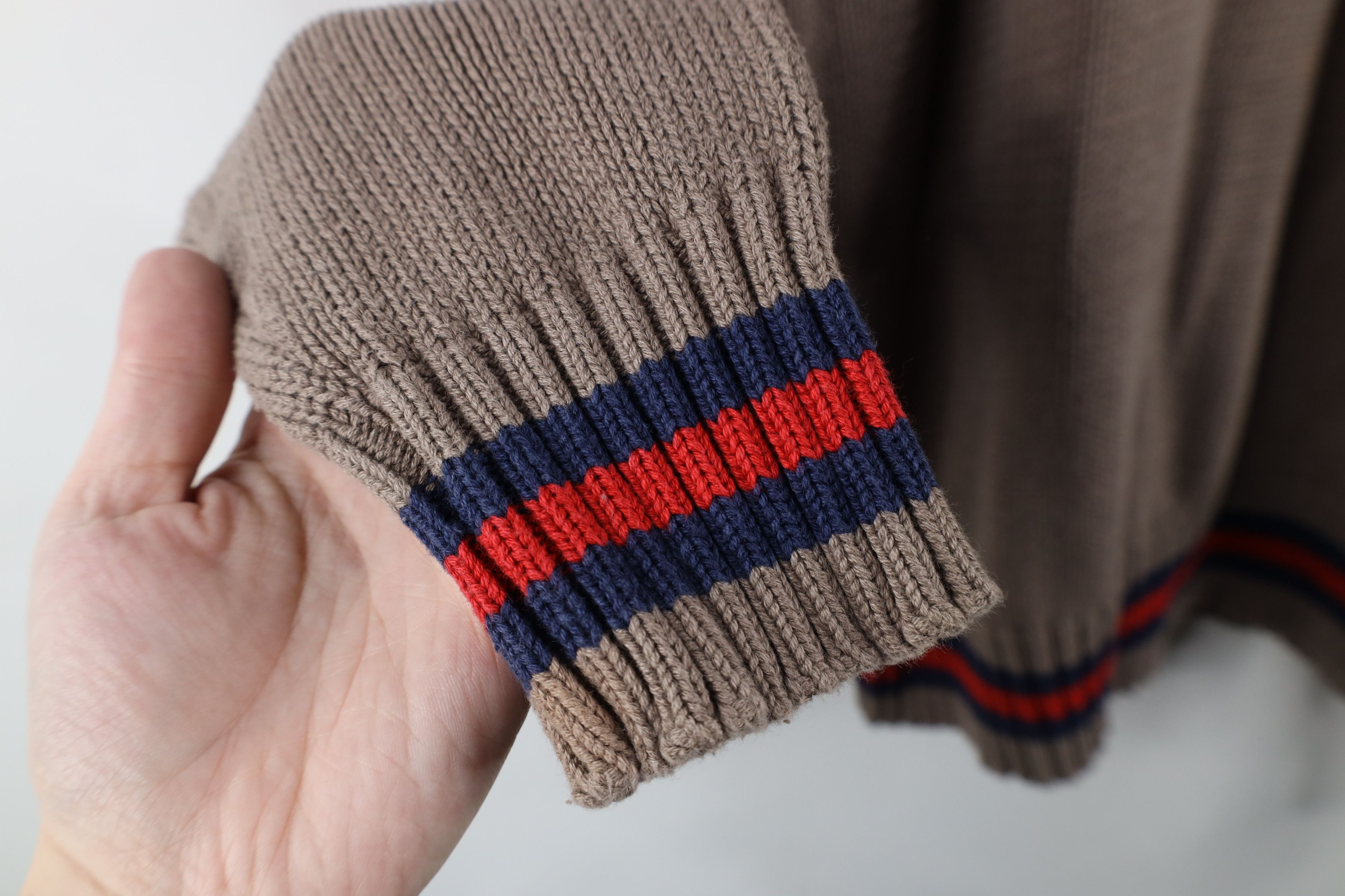 Vintage Vintage 90s Streetwear Striped Knit Collared Sweater Size US M / EU 48-50 / 2 - 7 Thumbnail