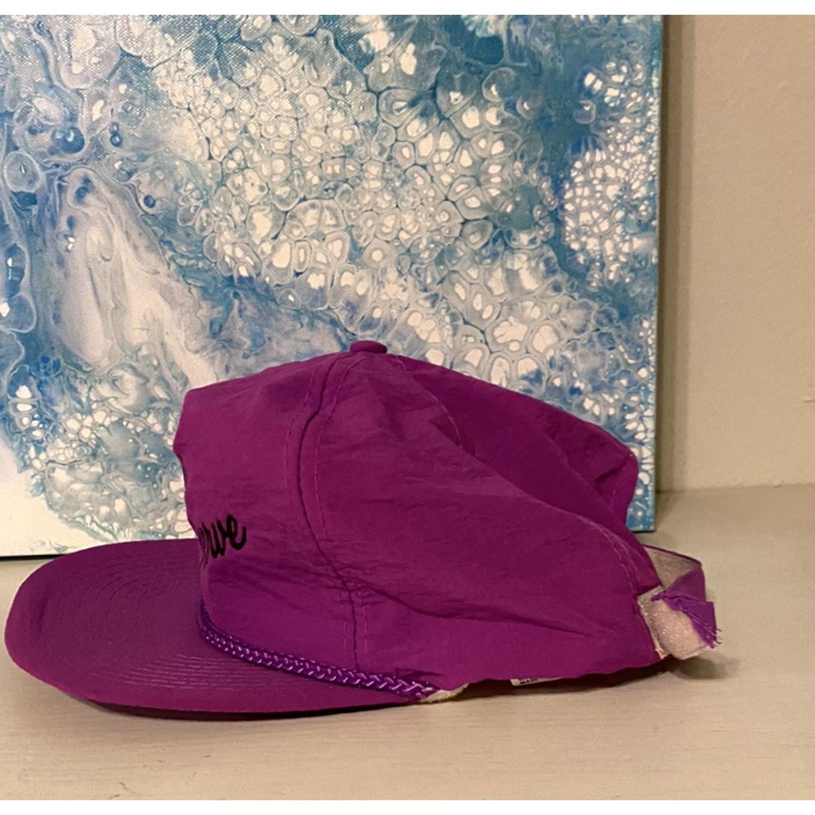 Vintage VINTAGE USAF Air Force Reserve Quick Dry Nylon Adjustable Hat Cap Purple 80s Trucker Hat Mens Adjustable Cap Size ONE SIZE - 5 Thumbnail
