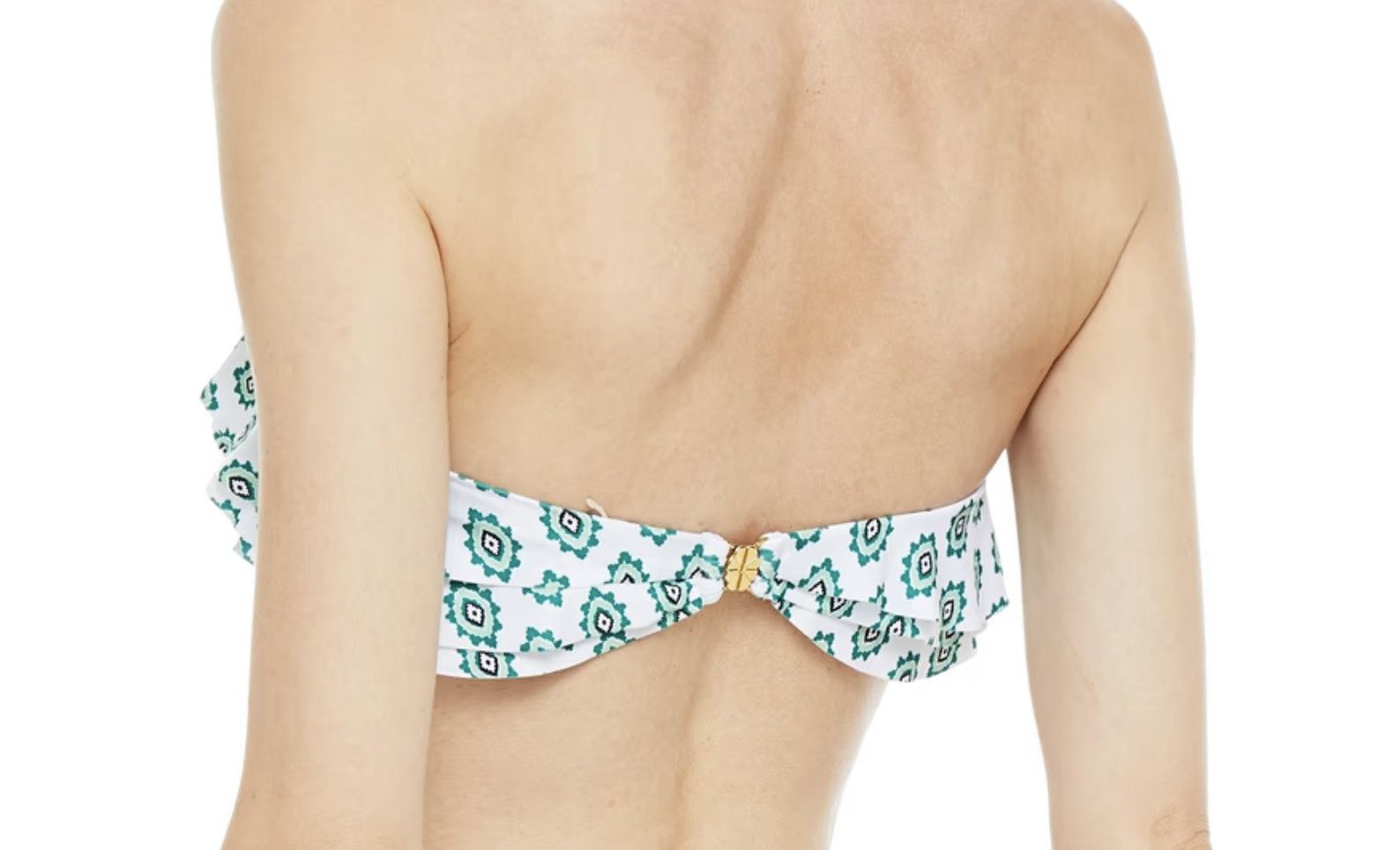 Sandro SANDRO Naey Ruffled Printed Bandeau Swim Bikini Top 1/S Size S / US 4 / IT 40 - 5 Thumbnail