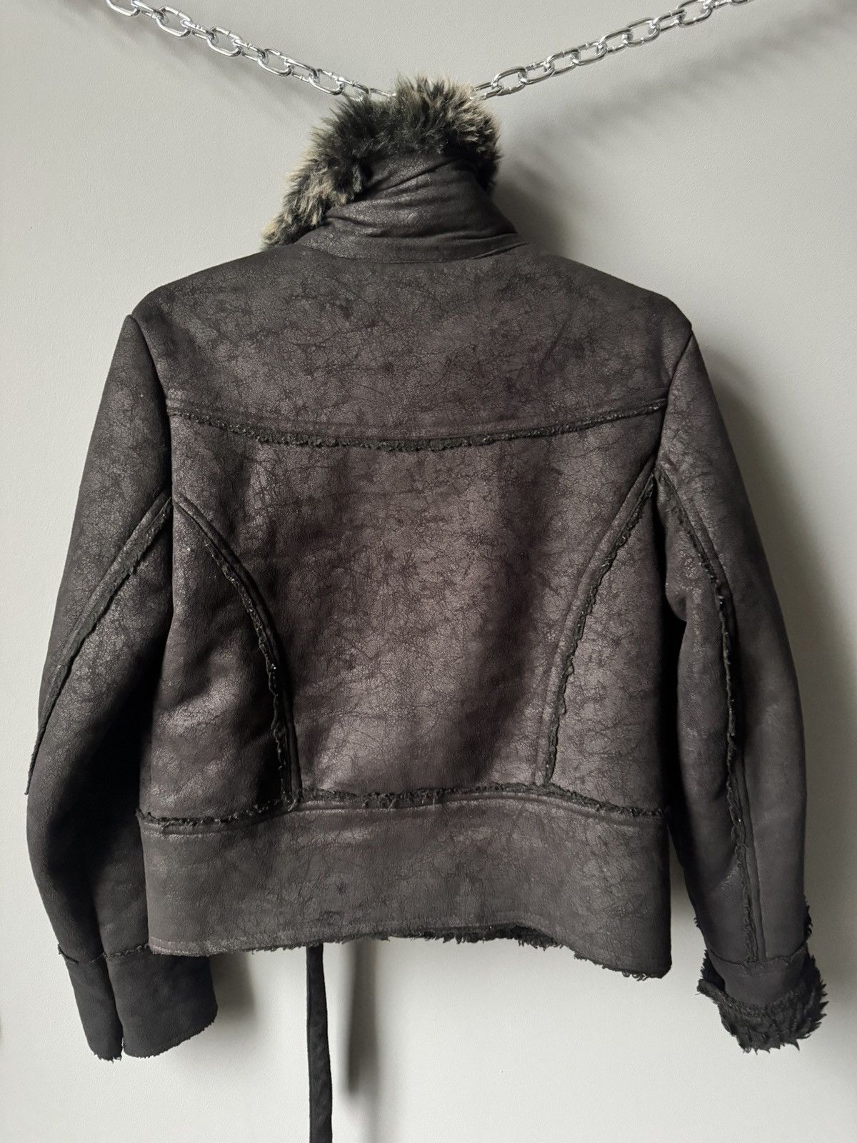 If Six Was Nine Rare fur fuzzy gothic bomber jacket if six was nine style Size M / US 6-8 / IT 42-44 - 6 Thumbnail