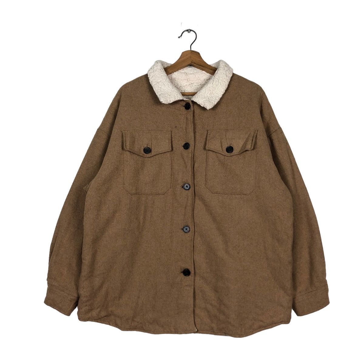 Japanese Brand × Vintage 📌VINTAGE WOOL JACKET VENCE EXCHANGE BIKER SHEARLING Size US M / EU 48-50 / 2 - 2 Thumbnail