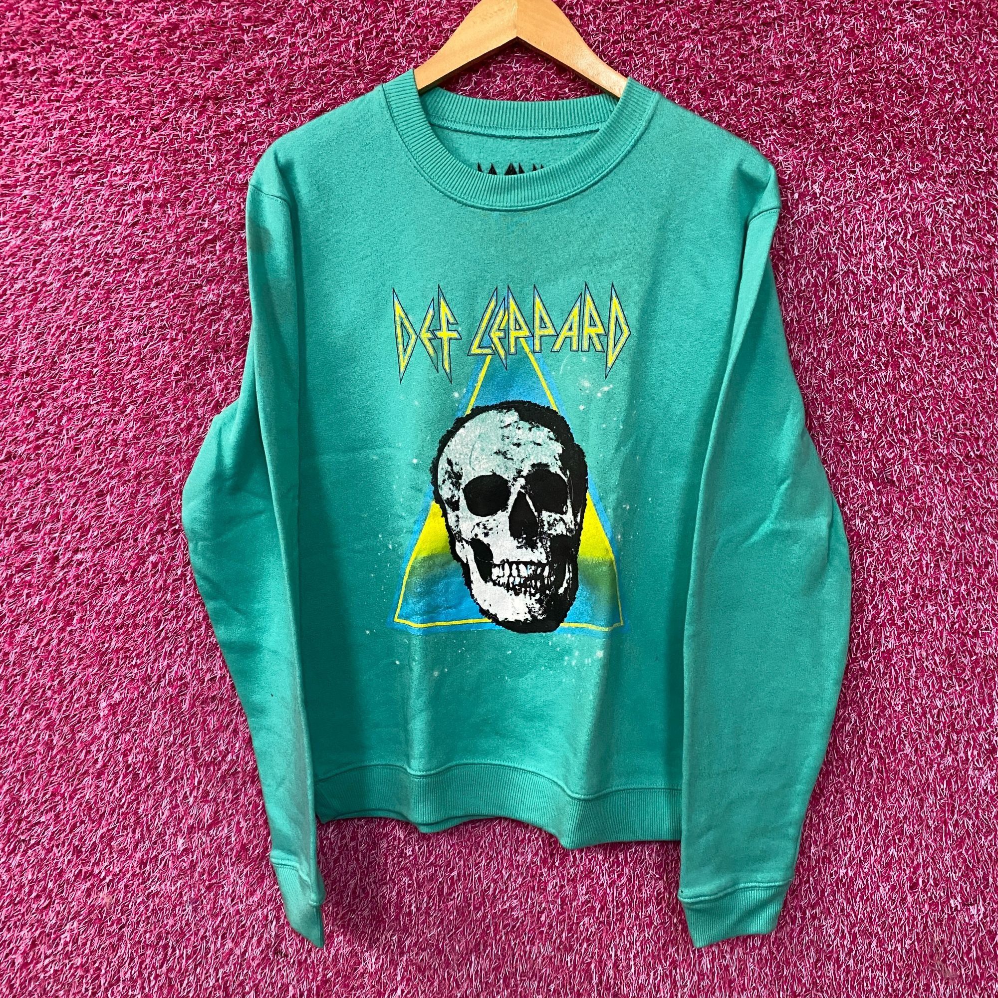 Def Leppard Def Leppard Skull Crew Neck Teal Sweatshirt Medium Size US M / EU 48-50 / 2 - 1 Thumbnail