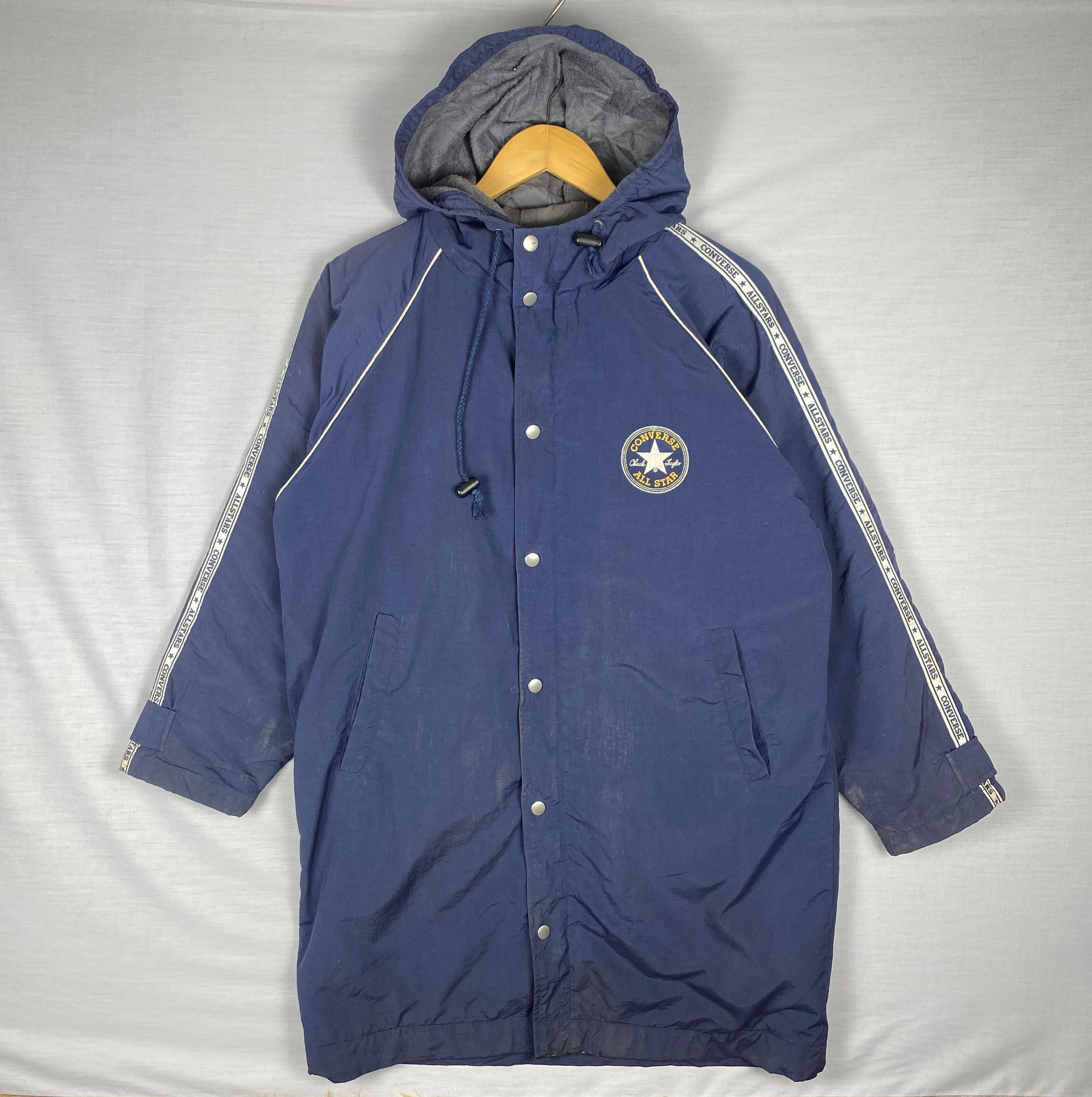 Converse Vintage Converse Hoodie Button Up Long Sport Jacket Size US L / EU 52-54 / 3 - 1 Thumbnail