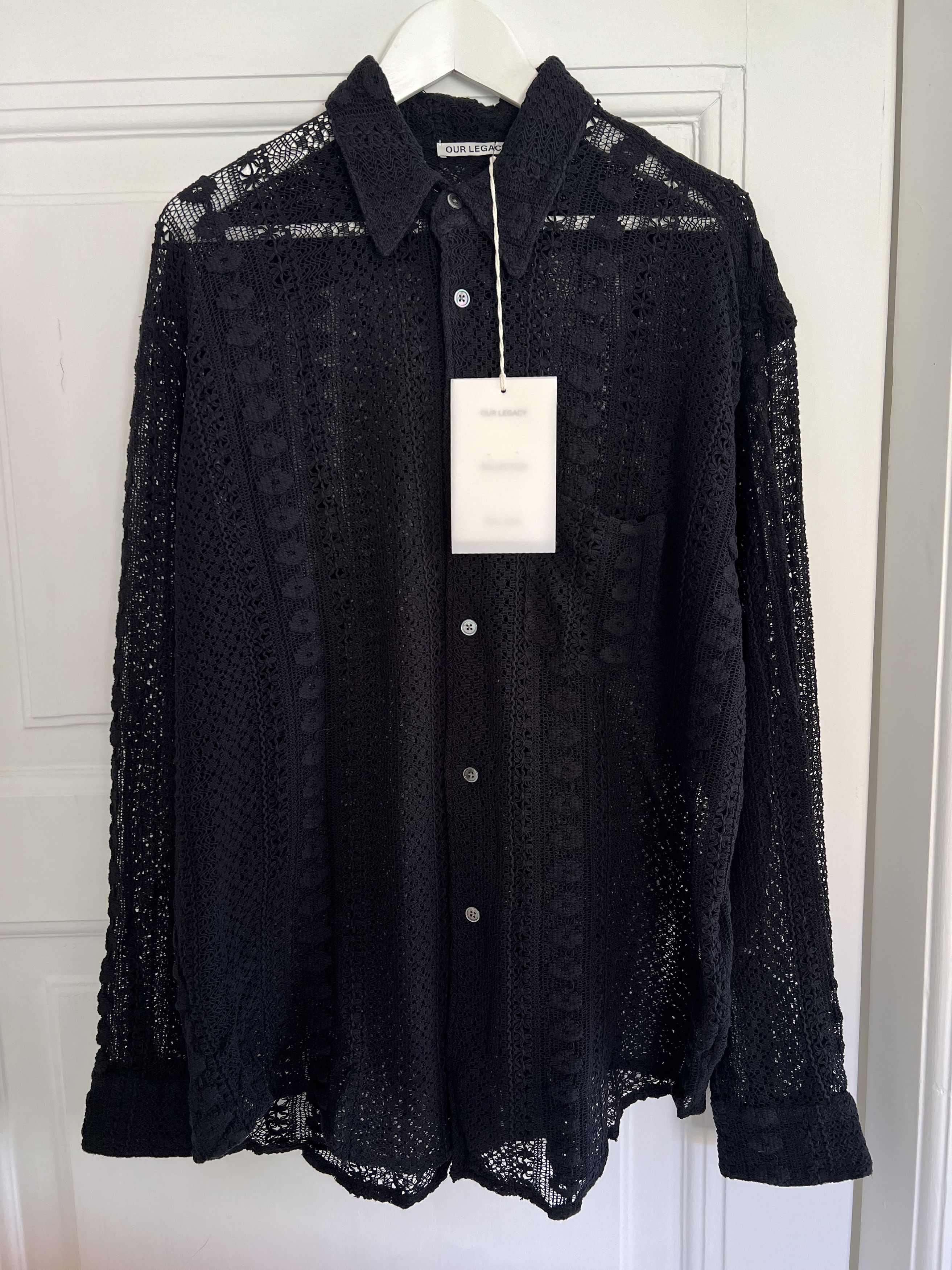 Our Legacy Our Legacy Coco Shirt Black Cotton Crochet | Grailed
