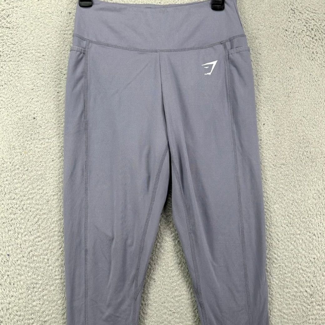 Gymshark Gymshark Leggings Womens Medium Grey Stretch Knit Polyester Spandex Casual Activewear Size 32" / US 10 / IT 46 - 3 Thumbnail