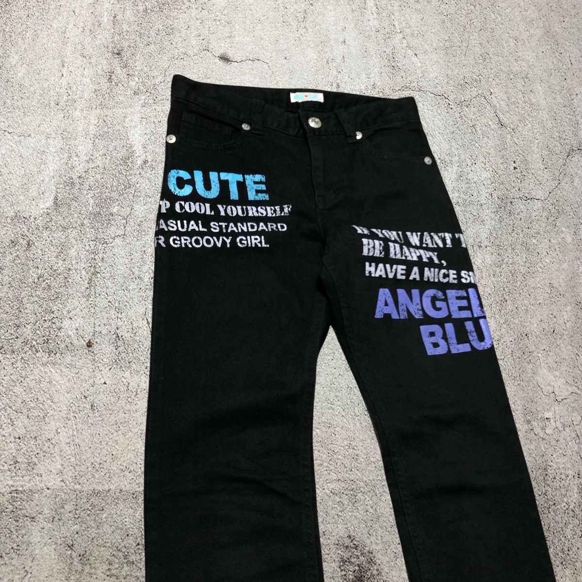 Angel Blue 2000s Angel Blue Cute Girls Denim Jeans Pants Black Lgb Size US 26 / EU 42 - 3 Thumbnail