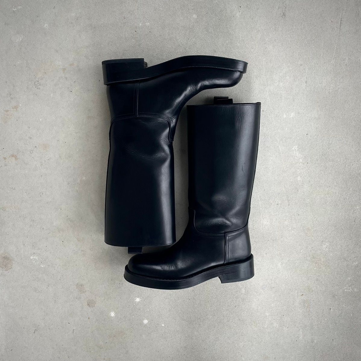 Pre-owned Ann Demeulemeester Horse Riding Boots In Black