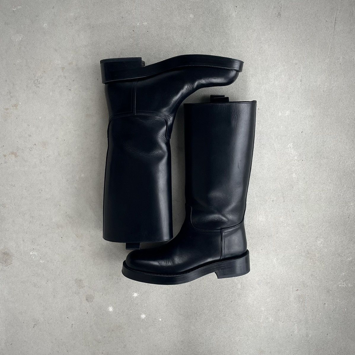 image of Ann Demeulemeester Horse Riding Boots in Black, Men's (Size 8)