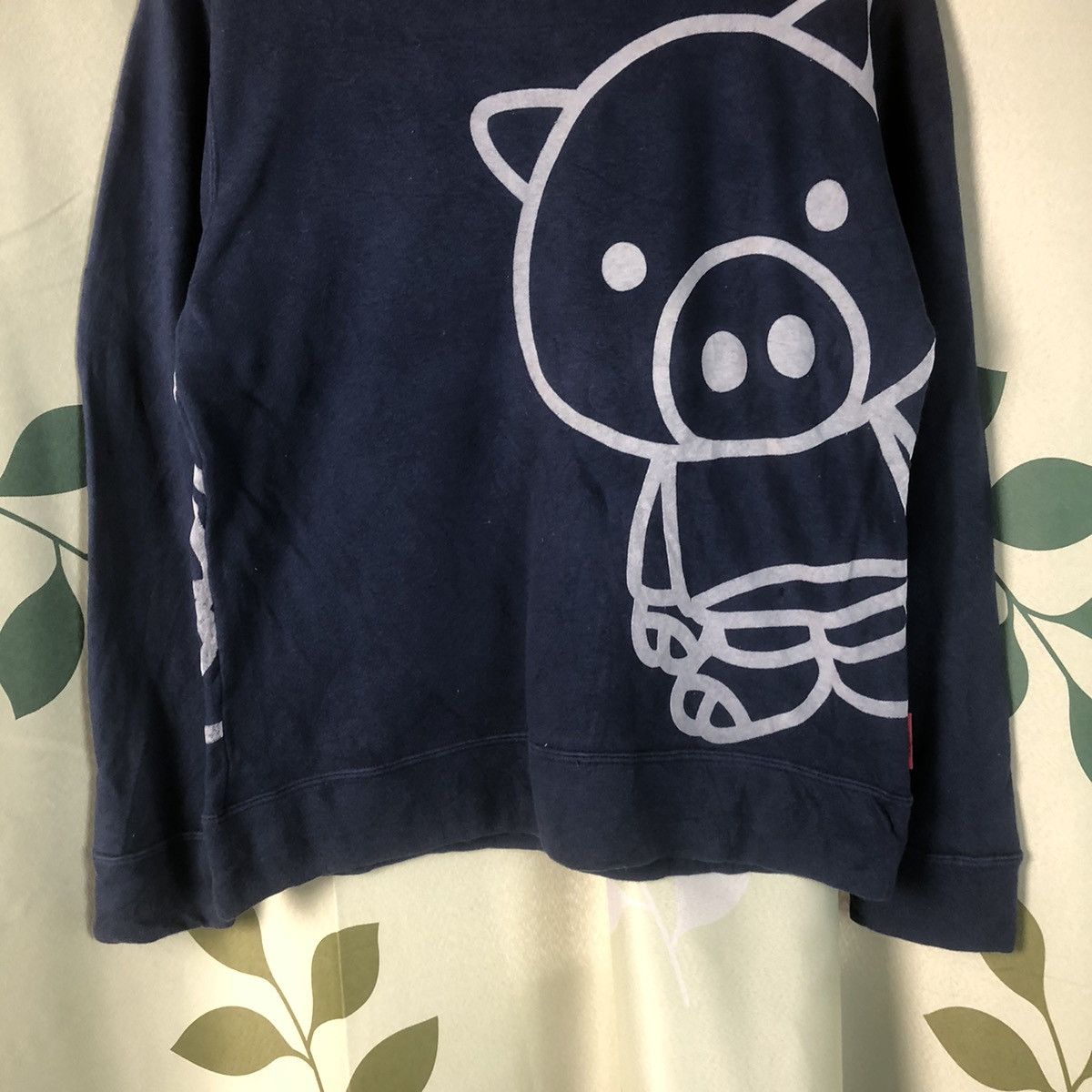 Japanese Brand Drug Stores pig Dark Blue Sweatshirt #7430 Size US M / EU 48-50 / 2 - 6 Thumbnail