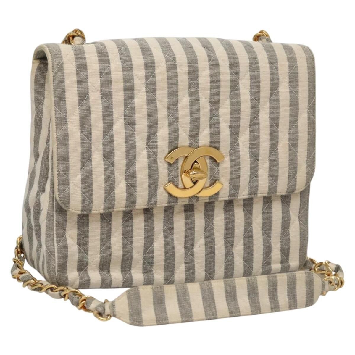Chanel Chanel Striped Matelasse Chain Shoulder Bag Size ONE SIZE - 1 Thumbnail