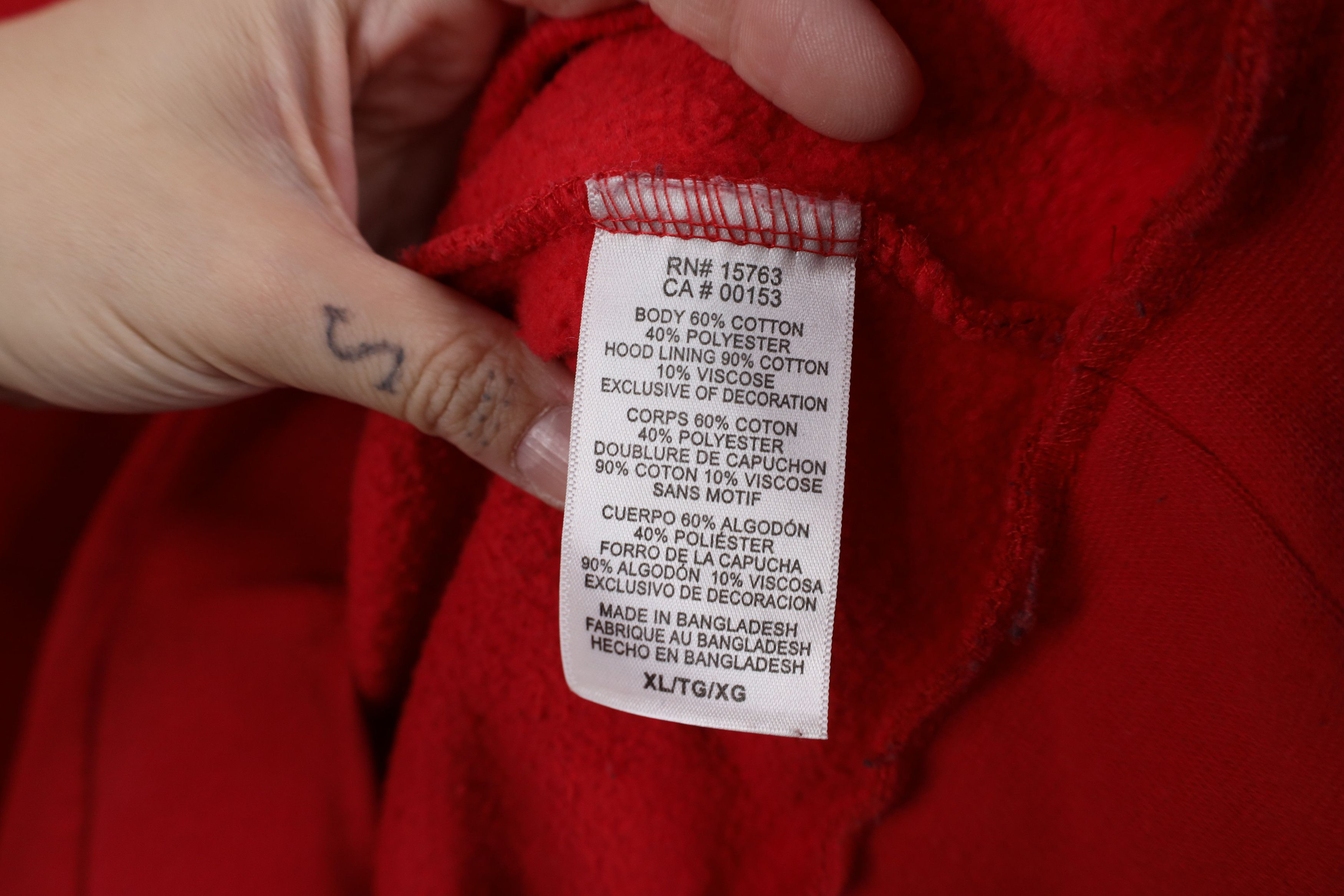 Champion Vintage Champion Ohio State University Hoodie Sweatshirt Red Size US XL / EU 56 / 4 - 14 Thumbnail