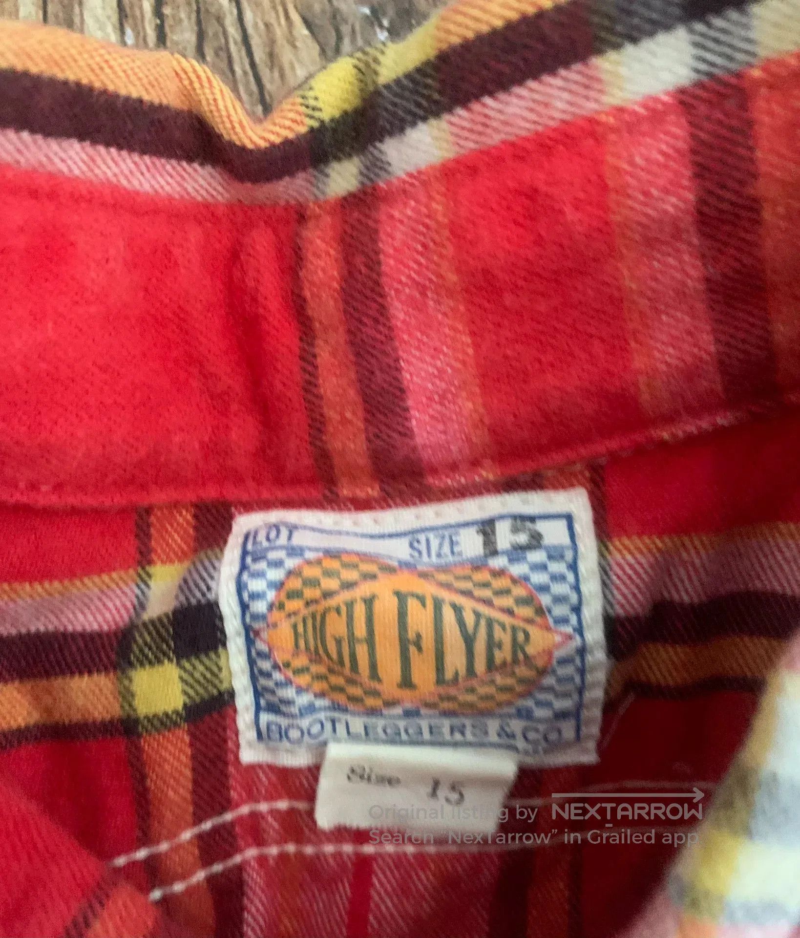 Freewheelers bright red plaid short sleeve shirt. Size US L / EU 52-54 / 3 - 4 Thumbnail