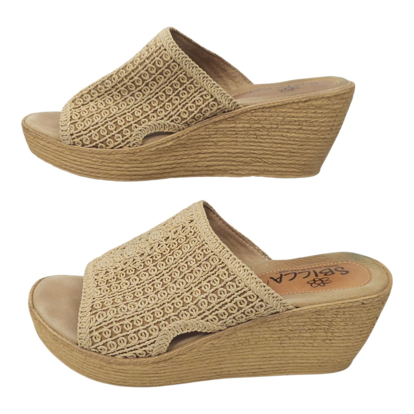 Other Sbicca Platform Wedge Slide Sandal 10 Espadrille Casual Slip Size US 10 / IT 40 - 11 Thumbnail