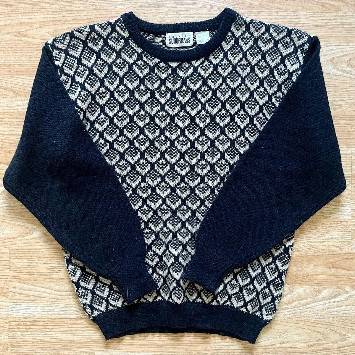 Country Road × Vintage Vintage Country Suburbans Geometric Pattern CrewNeck Sweater Size S / US 4 / IT 40 - 1 Thumbnail