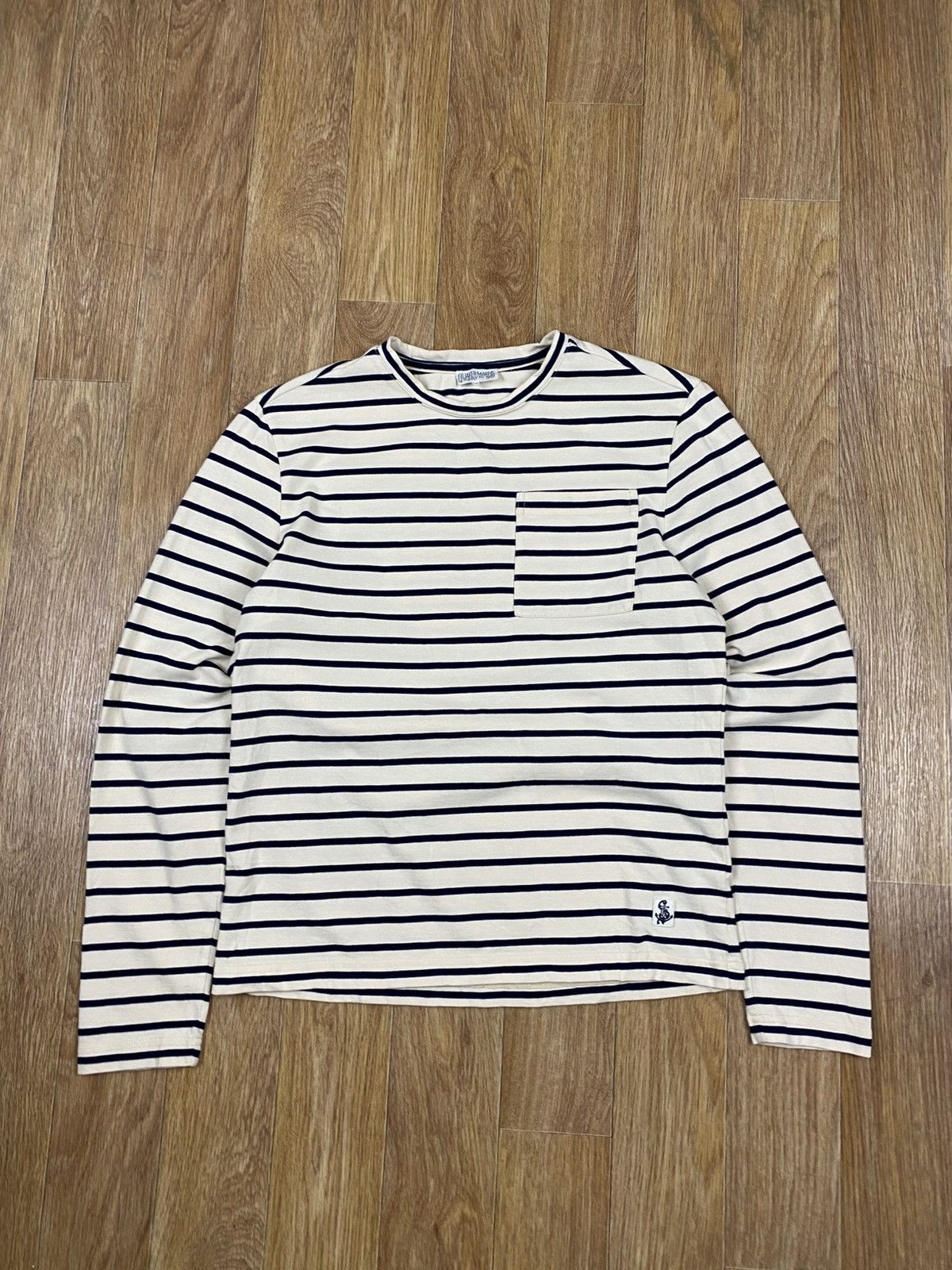 Quaker Marine Supply × Vintage Quaker Marine Supply Stripe Long Sleeve t-shirt Size US S / EU 44-46 / 1 - 1 Thumbnail