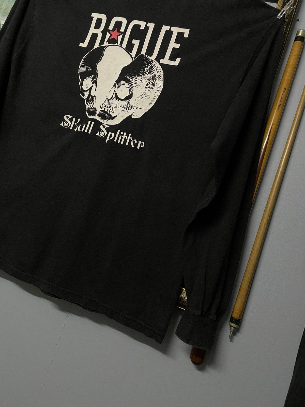 Vintage Vintage 90s Rogue Skull Splitter Crack Head Survive Tshirt Size US L / EU 52-54 / 3 - 6 Thumbnail