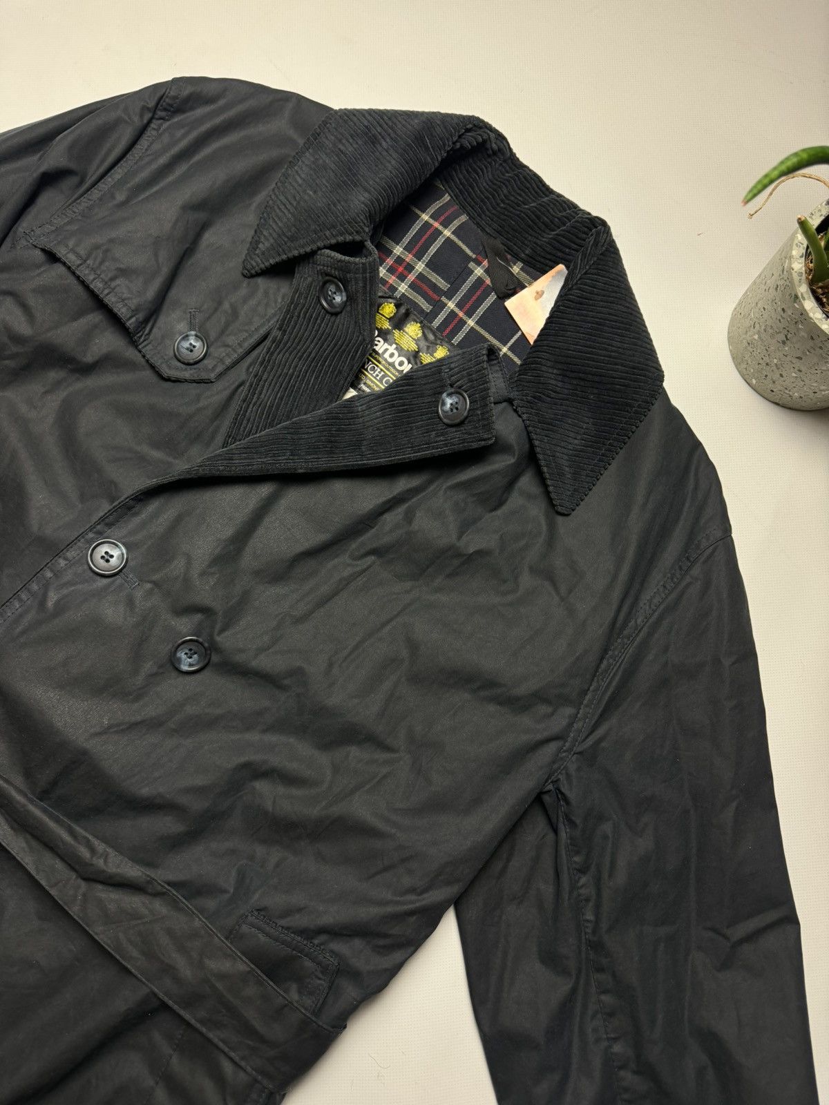 Barbour × Vintage RARE VINTAGE Barbour Wax coat Jacket y2k Size US L / EU 52-54 / 3 - 4 Thumbnail