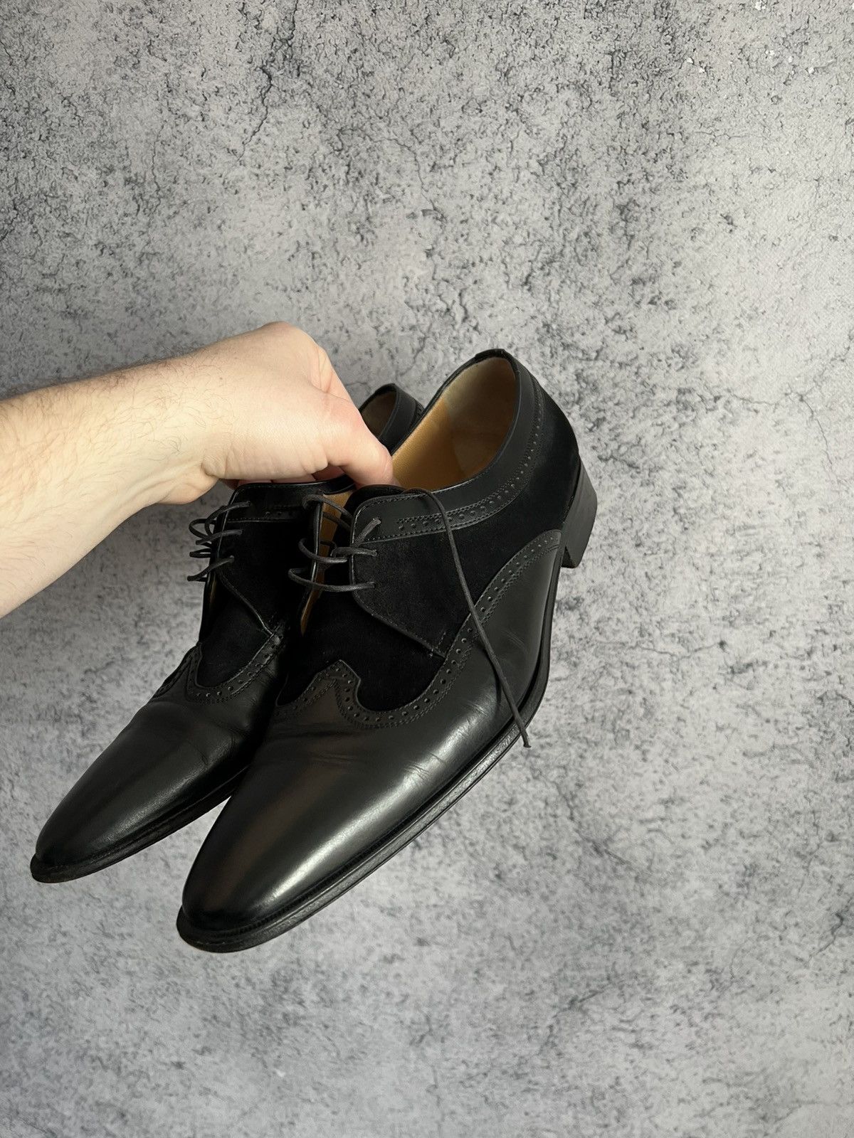 Italian Designers Luxury A.testoni Black Label Formal Shoes Dress Derby, Men's (Size 8.5)