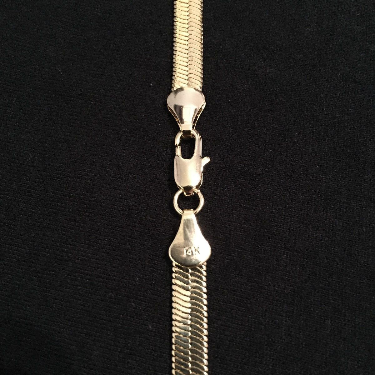 Jewelry Gold Chain Herringbone Necklace 24in 6mm Size ONE SIZE - 3 Thumbnail