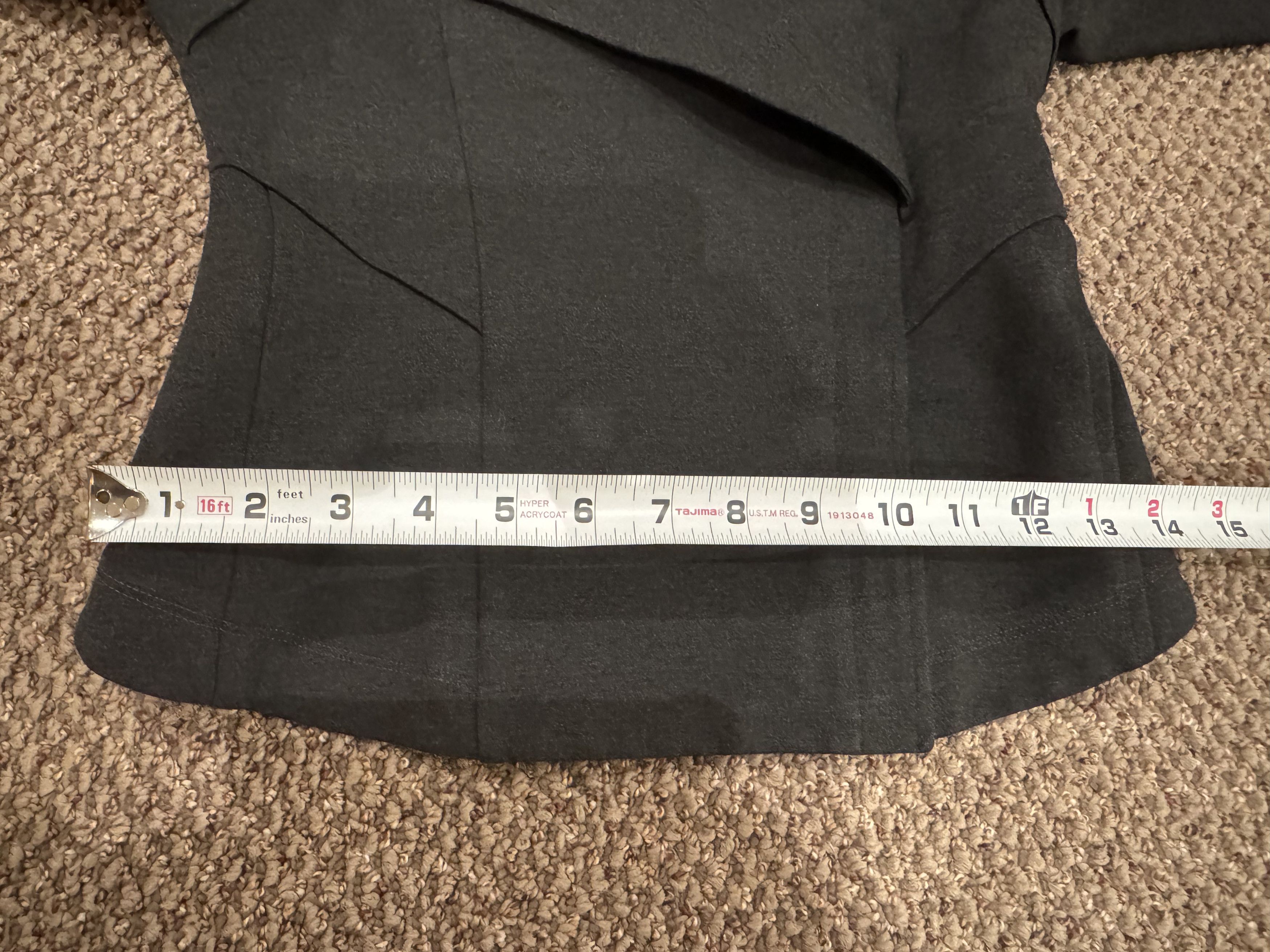 Other Unlabelled Donna Karan-era Sculptural Charcoal Jacket Size XS / US 0-2 / IT 36-38 - 6 Thumbnail