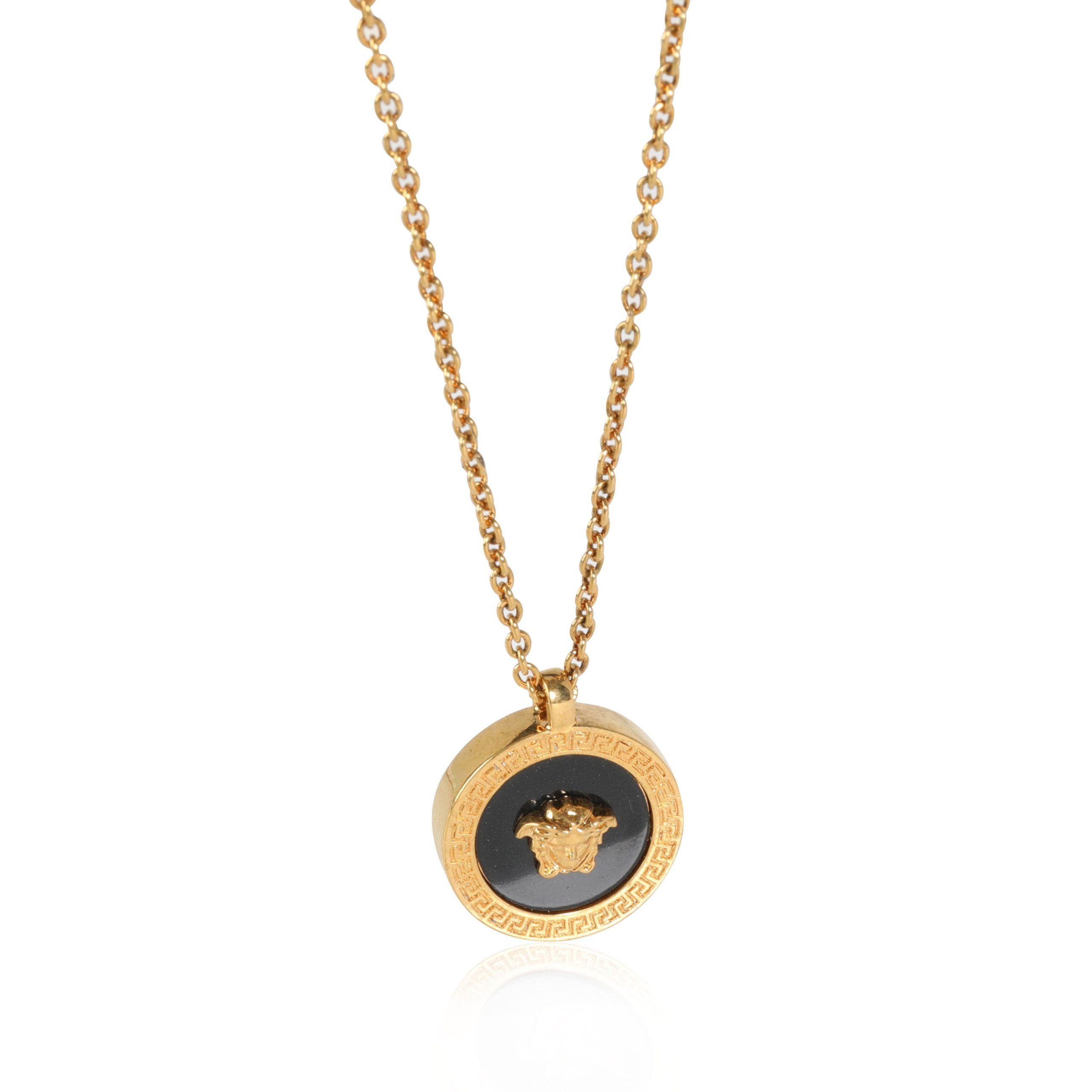 image of Versace Medusa Resin Pendant in Silver, Women's