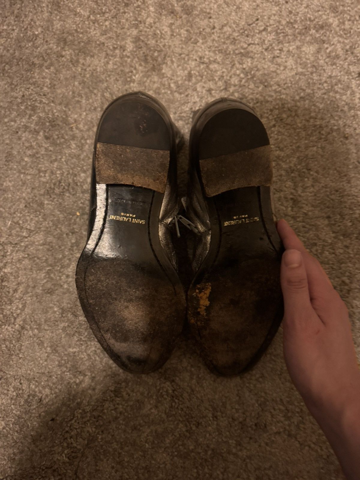 Saint Laurent Paris Saint Laurent Silver Boots Size US 10 / EU 43 - 6 Thumbnail