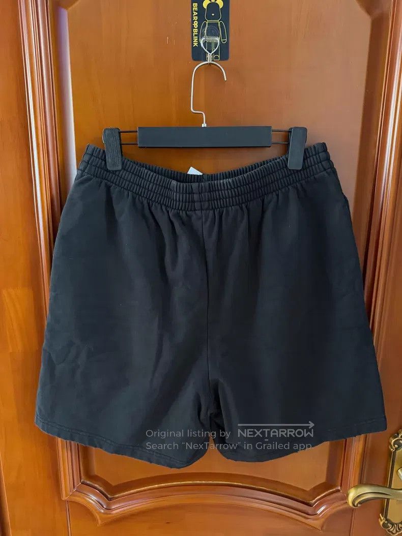 Balenciaga Balenciaga Size XS Black embroidered logo shorts Size US 27 - 2 Thumbnail