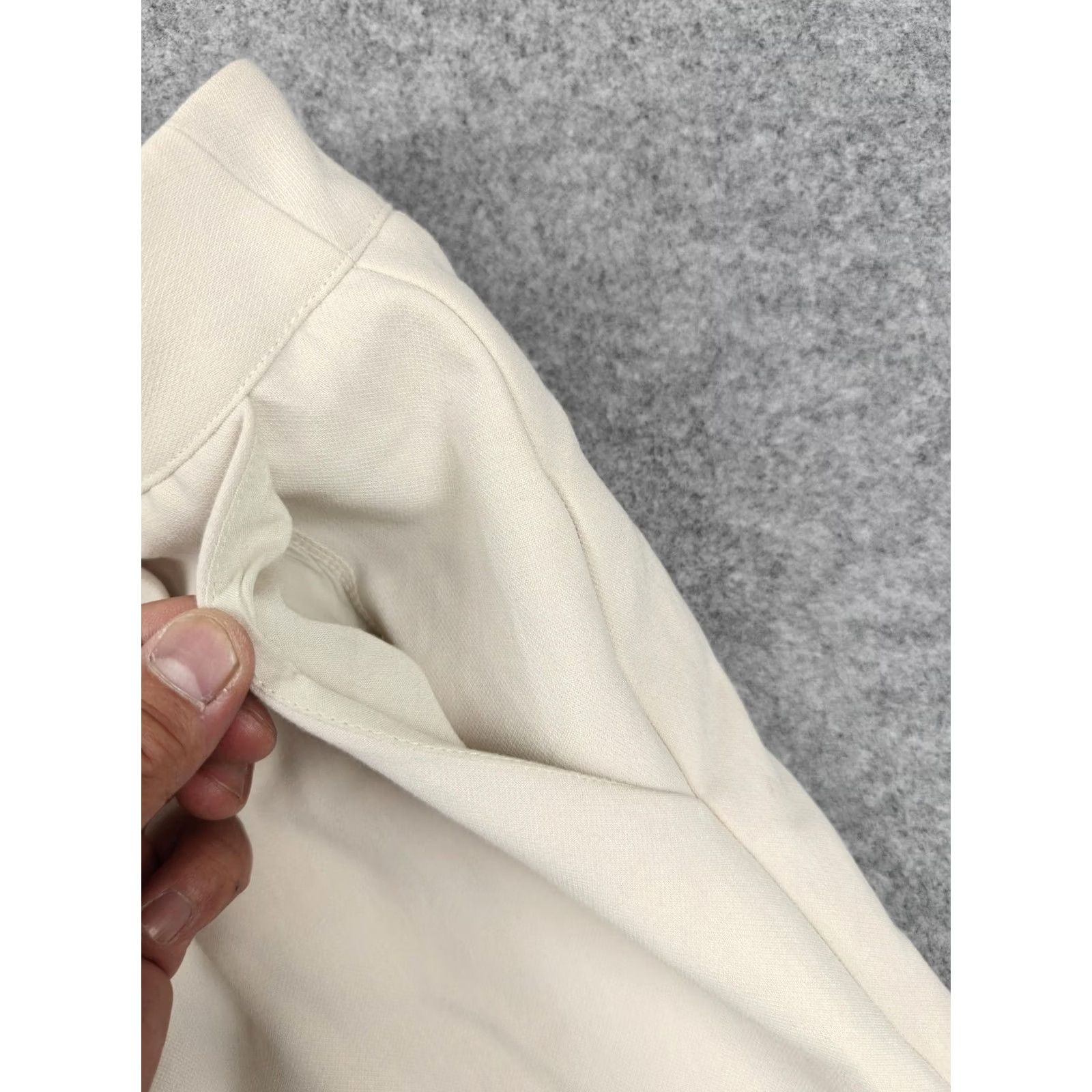 Vintage DISSH Pants Womens 10 Beige Twill Wide Leg Pleated Stretch Lined Dress Career Size 32" / US 10 / IT 46 - 3 Thumbnail