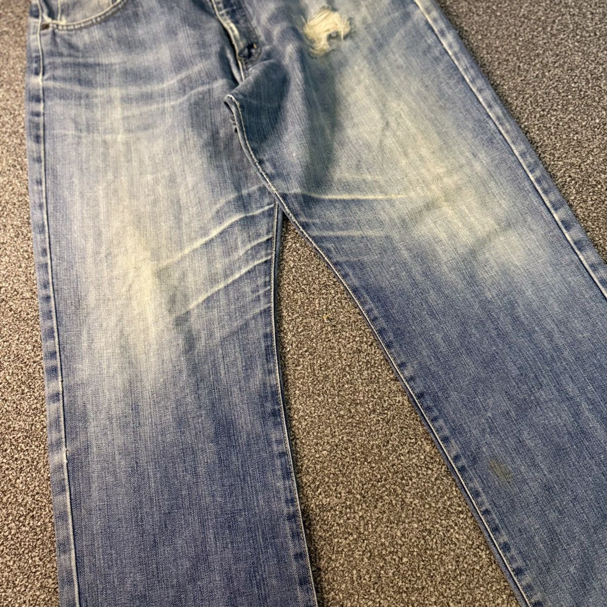 14th Addiction Vintage Japanese Edwin 404 Distressed Aging Faded Denim W34 Size US 34 / EU 50 - 4 Thumbnail