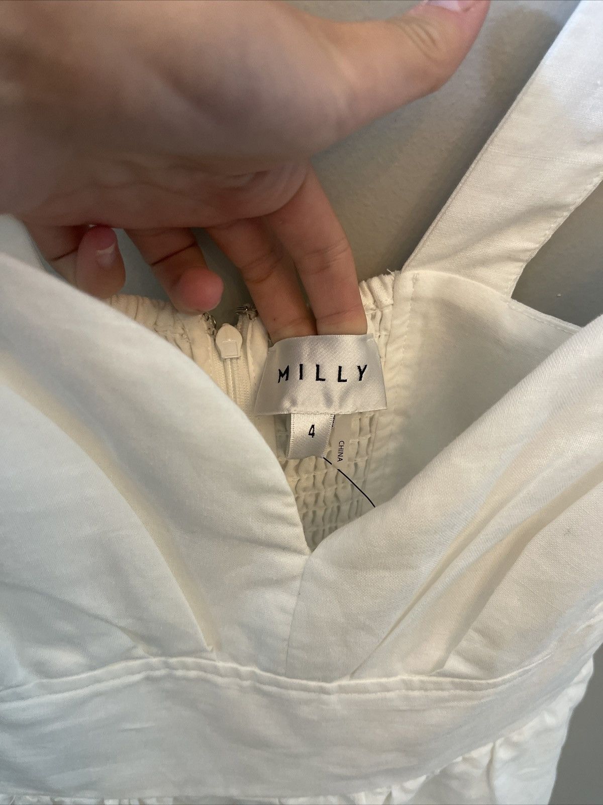 MILLY Milly white mini dress Size S / US 4 / IT 40 - 2 Thumbnail