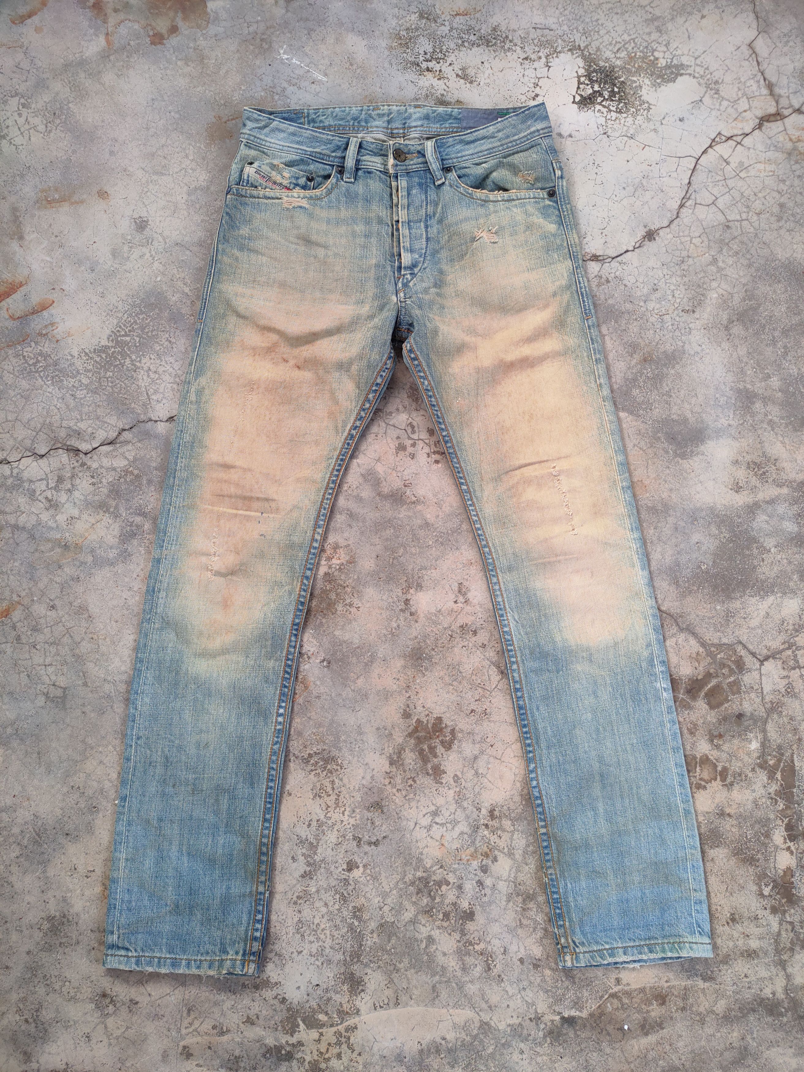 Diesel VINTAGE DIESEL RUSTY FADED DISTRESSED DENIM JEAN PANTS Size US 29 - 2 Thumbnail