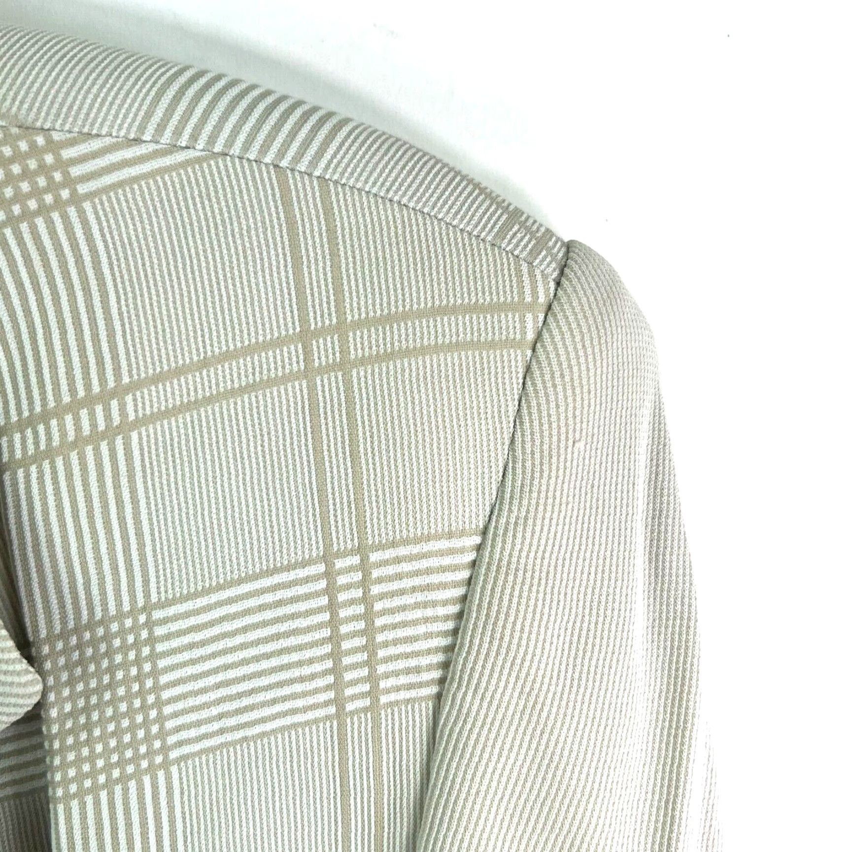 Vintage VINTAGE Cache Zion Blazer Jacket Plaid Beige Women Size 6 Single-Breasted Three-Button Notch Lapel Regular Fit Lined Dry Clean Only Include: Jacket Size M / US 6-8 / IT 42-44 - 2 Thumbnail