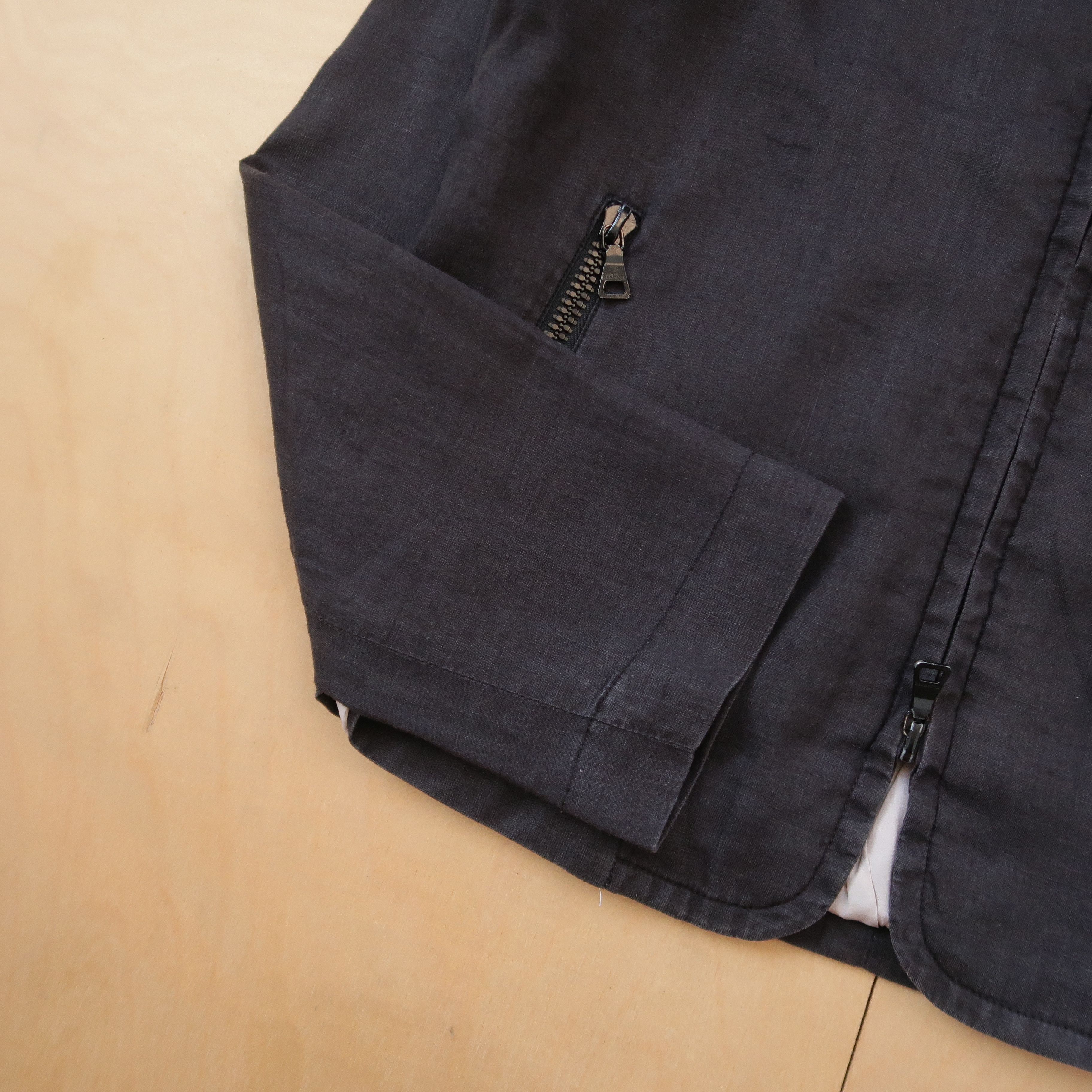 Jil Sander Jil Sander Faded Black Cropped Jacket Linen Size US S / EU 44-46 / 1 - 9 Thumbnail