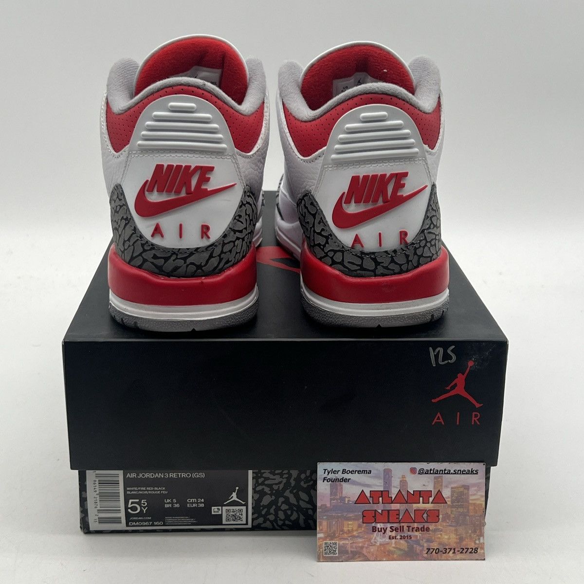 Jordan Brand Air Jordan 3 fire red Size US 5.5 / EU 38 - 3 Thumbnail