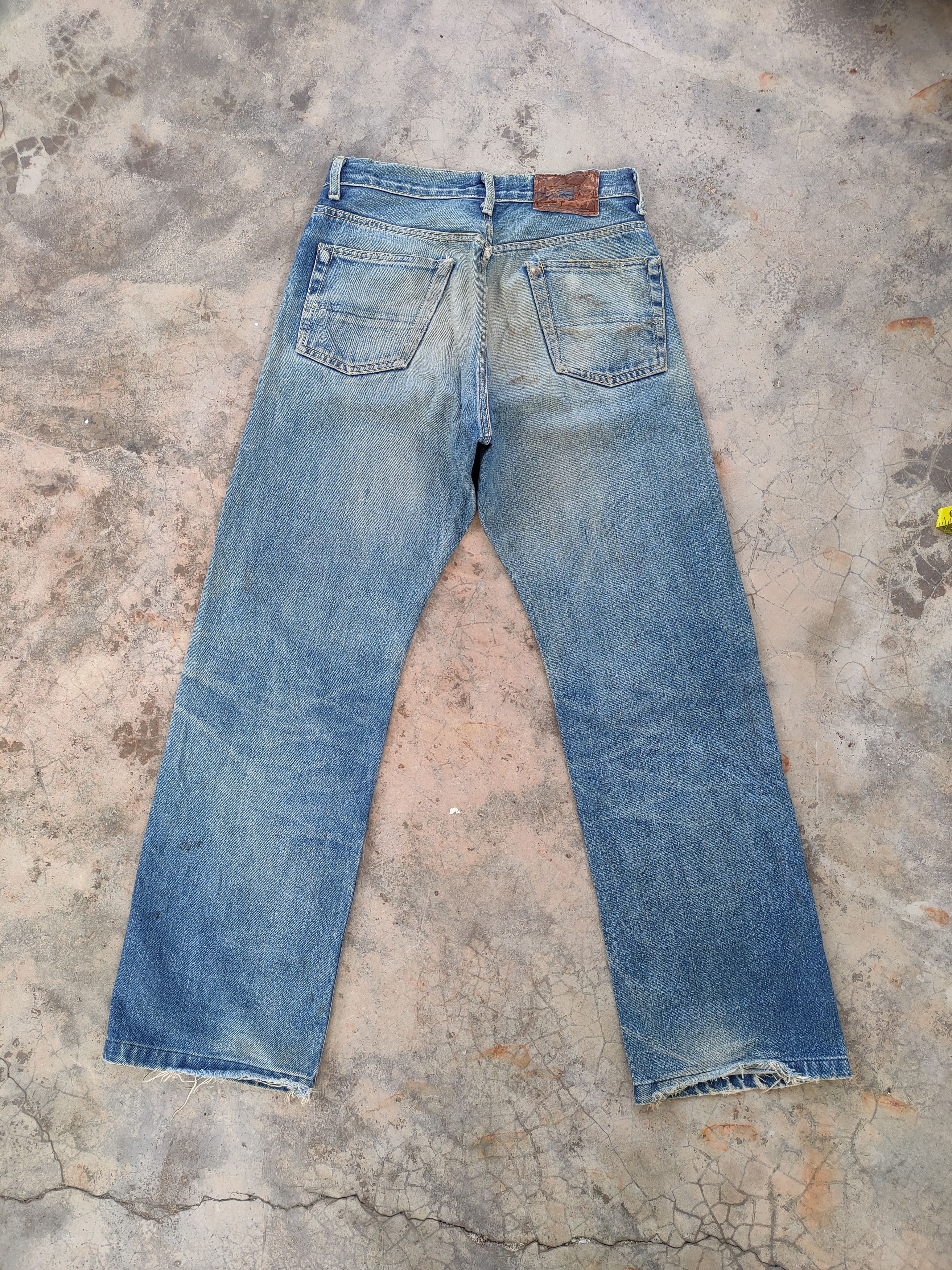 Paul Smith # VINTAGE PAUL SMITH SELVEDGE RUSTY FADED RIPPED JEANS PANTS Size US 30 / EU 46 - 10 Thumbnail