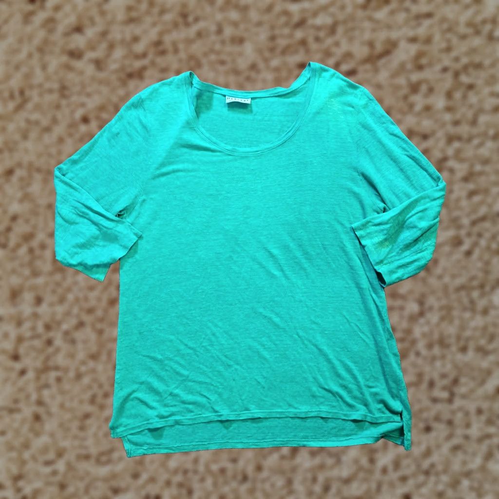 Habitat Habitat Top Womens Size Medium Green Linen Knit 3/4 Sleeve Casual Basic Minimal Shirt Womens Medium Green Linen Knit 3/4 Sleeve Casual Basic Minimal Size M / US 6-8 / IT 42-44 - 1 Thumbnail