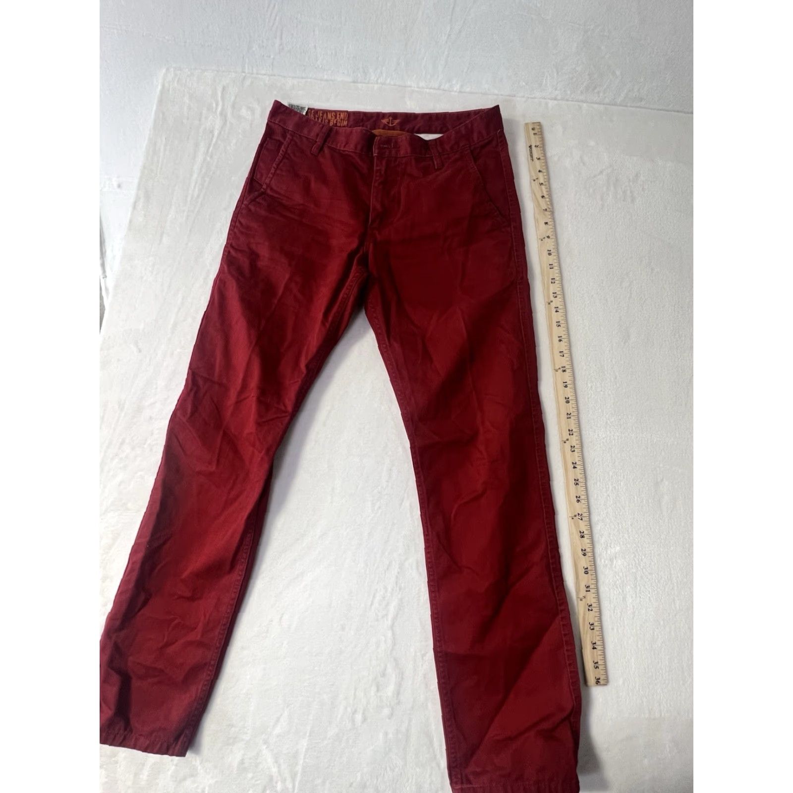 Dockers DOCKERS Pants Red 32X32 Chino Flat Front Classic Mens Casual Knit Stretch Logo Zipper Button Pockets 32 Inseam Regular Straight Size US 32 / EU 48 - 4 Thumbnail