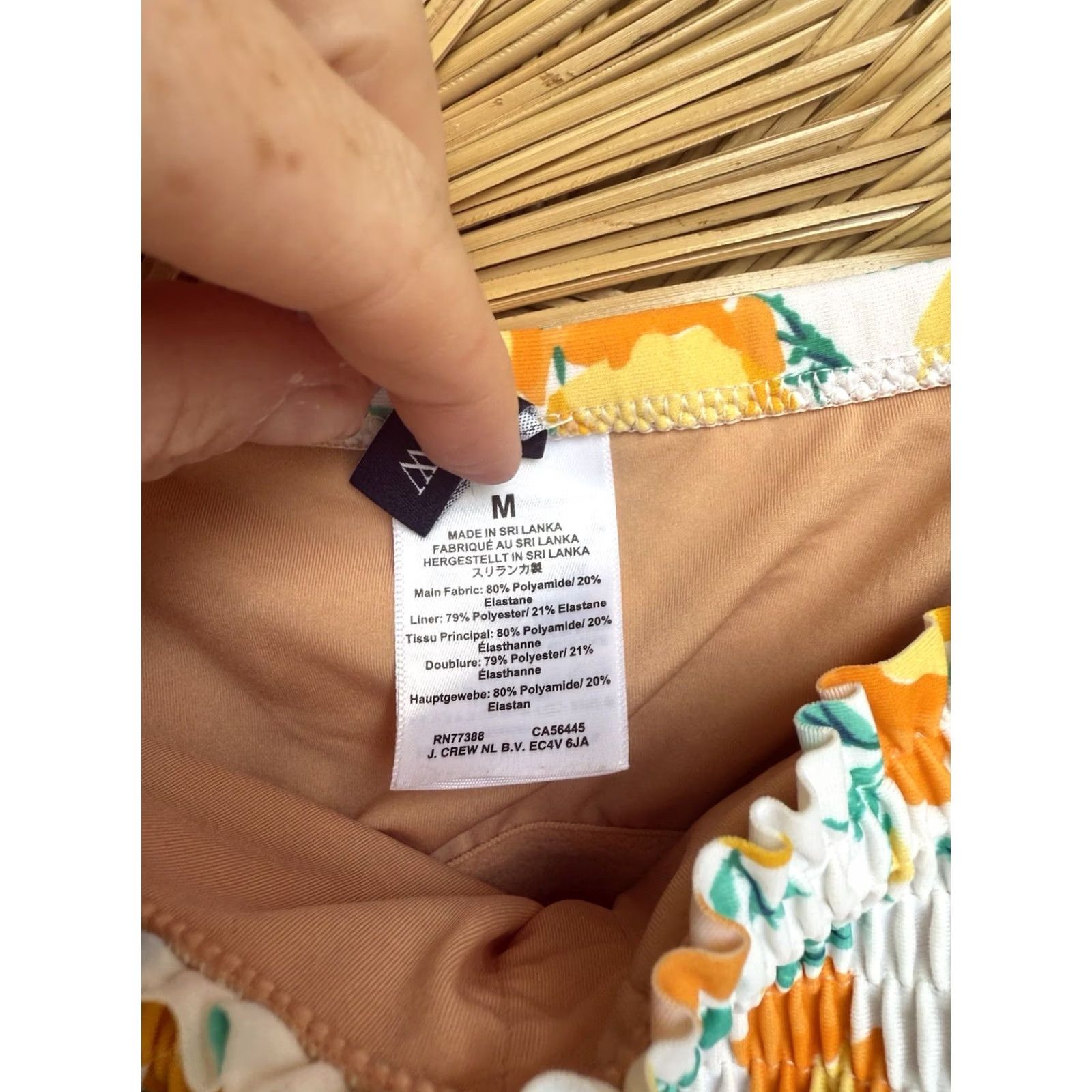 J.Crew J. Crew Factory One Piece Swimsuit Floral Smocked Yellow M Women Medium Size ONE SIZE - 4 Thumbnail