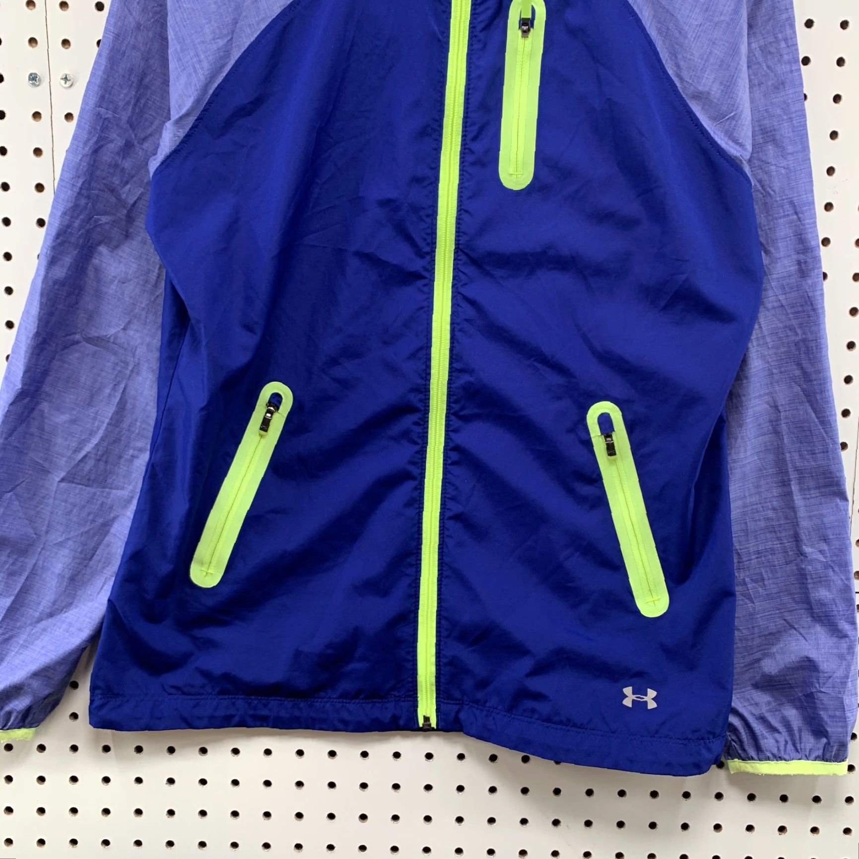 Under Armour Under Armour All Season Gear Hooded Blue Fitted Jacket Womens Medium 20x27 Run Size M / US 6-8 / IT 42-44 - 6 Thumbnail