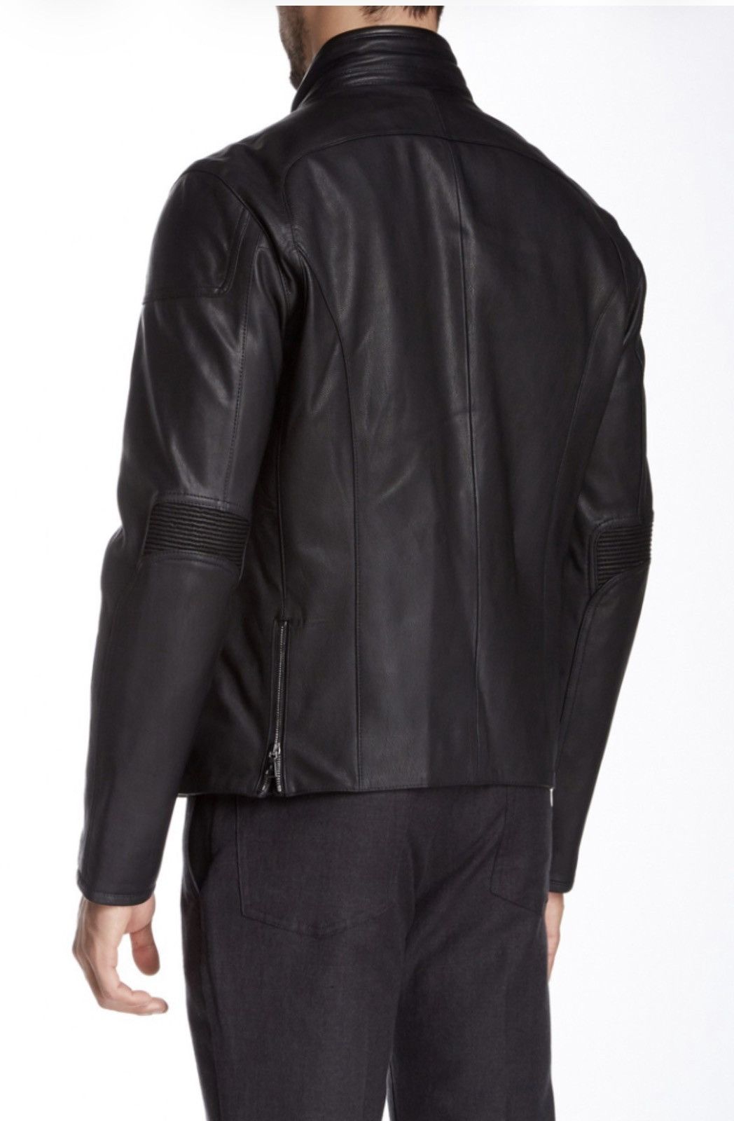 John Varvatos Leather Moto Size EU 54 USA 44 Size US L / EU 52-54 / 3 - 3 Thumbnail