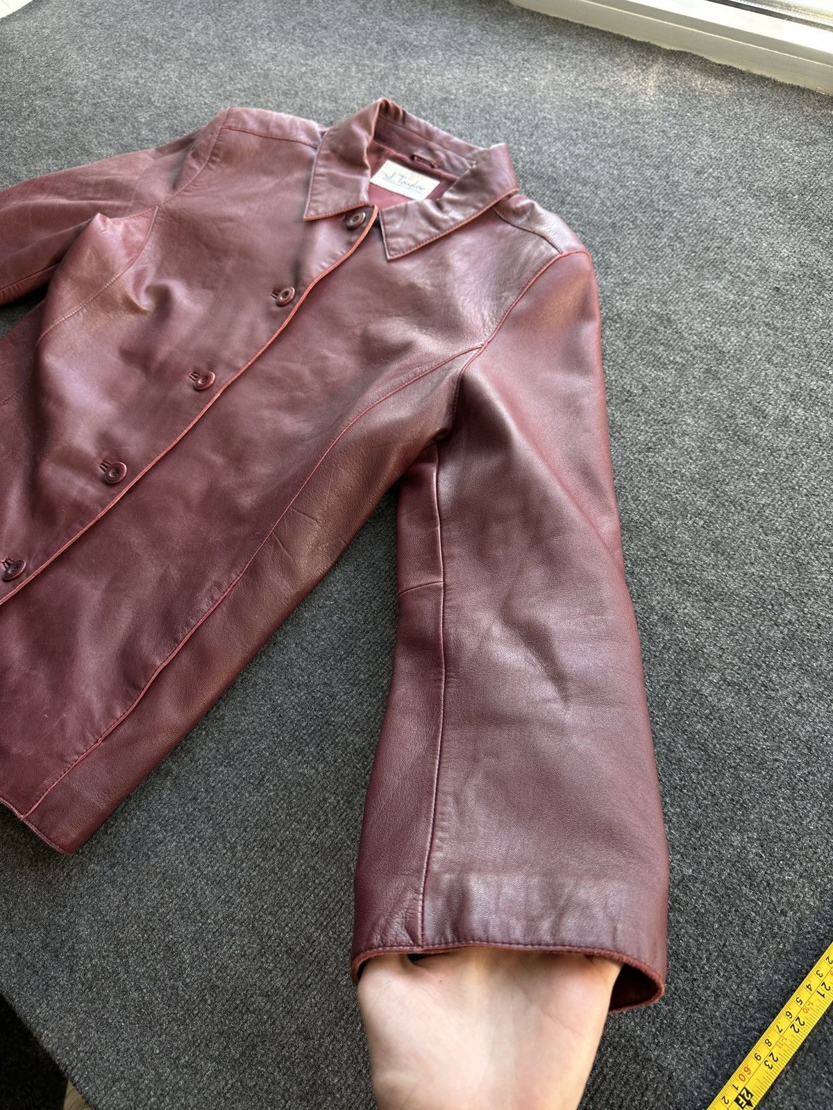 Other 🚨VNTG LEATHER JACKET COAT AVANT GARDE WESTERN DARK RED Size US M / EU 48-50 / 2 - 4 Thumbnail