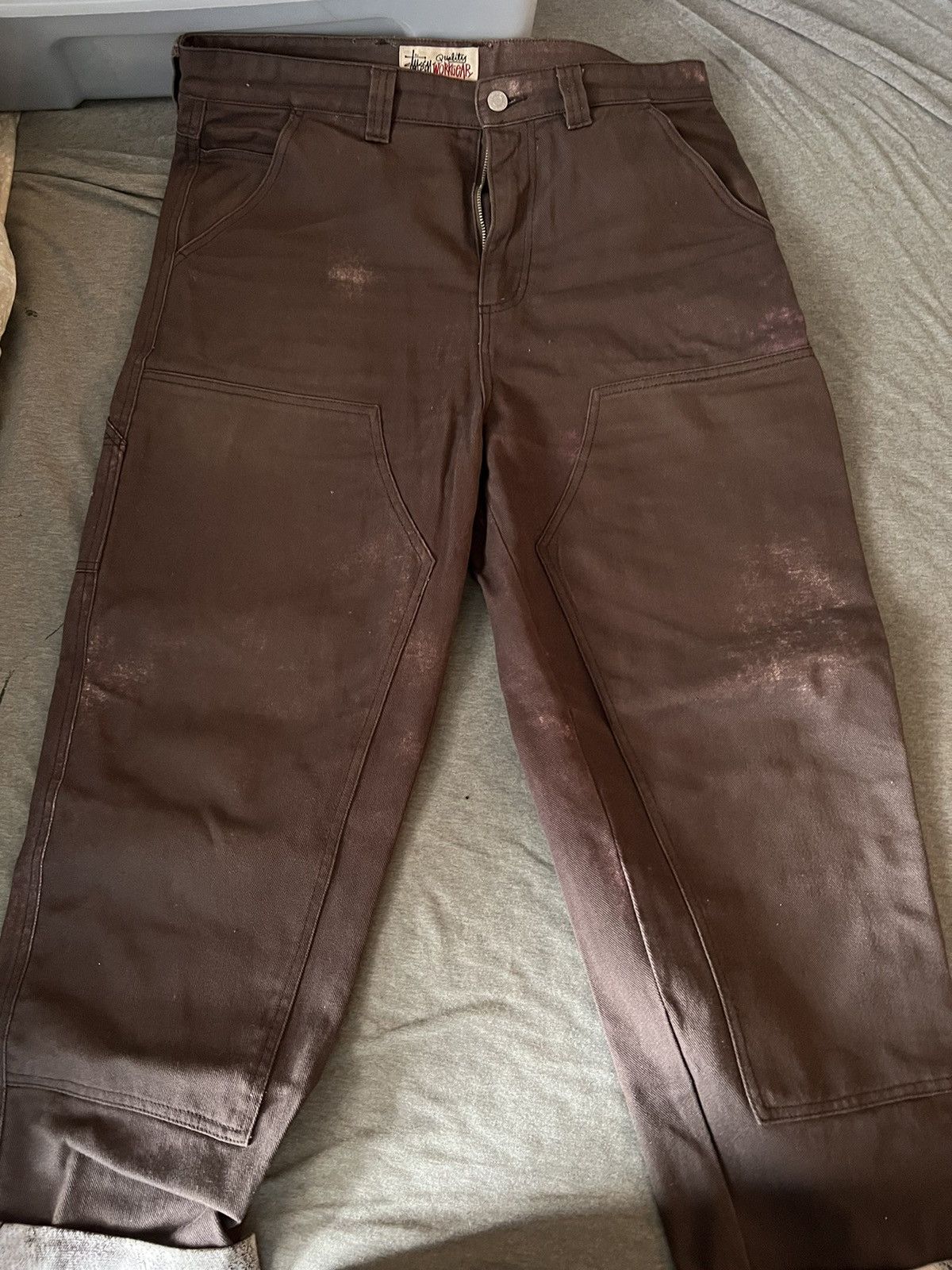Stussy Stussy Bleached Workpants Size US 33 - 1 Thumbnail