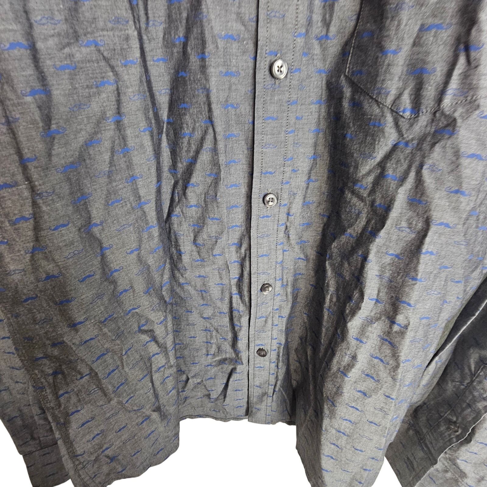 Kennington Ltd. Vintage Kennington Mens Mustache Print Button Shirt Size L Size US L / EU 52-54 / 3 - 3 Thumbnail