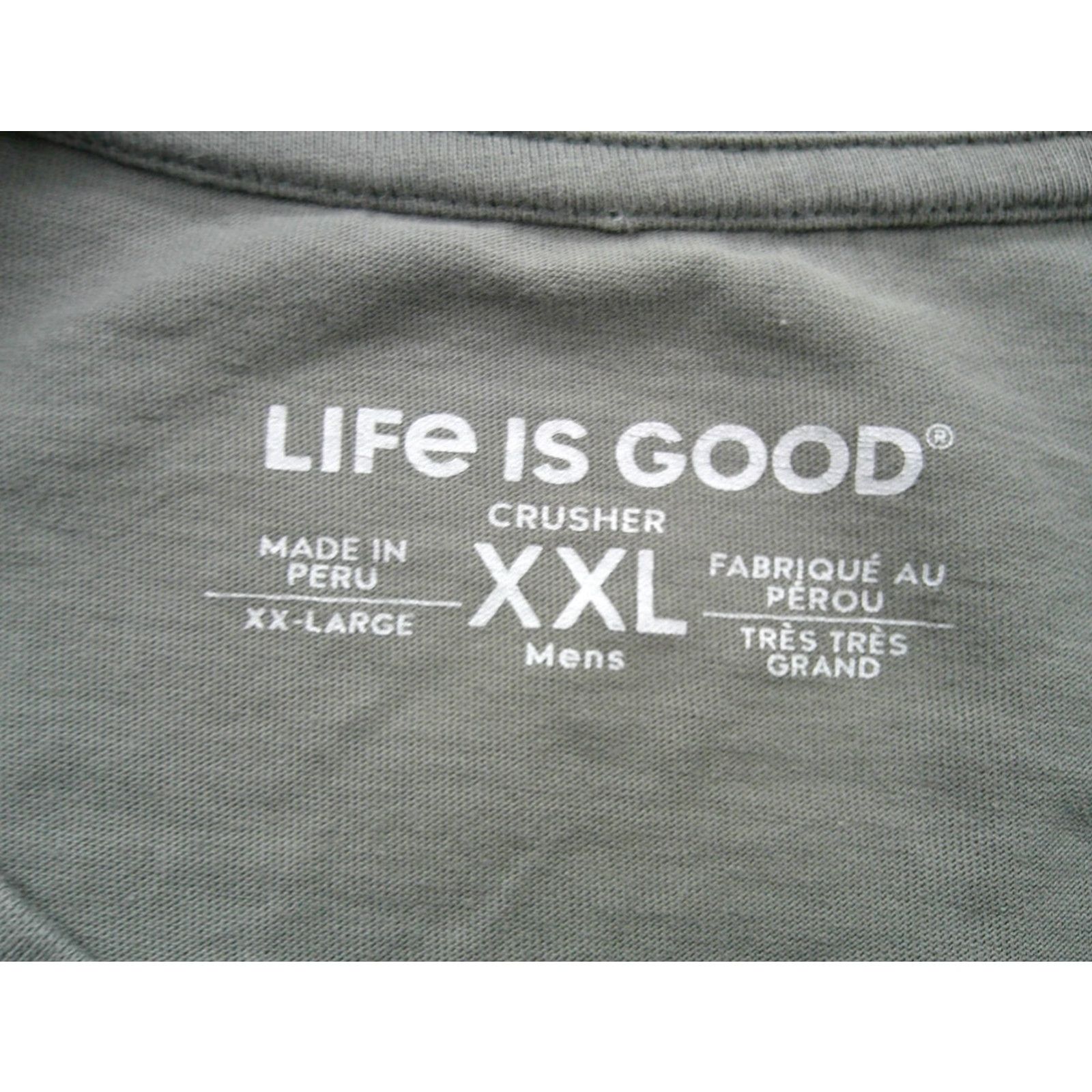 Life is Good Life Is Good Shirt Mens 2XL Gray Camo Crusher Tee Short Sleeve Outdoor Cotton Size US XXL / EU 58 / 5 - 3 Thumbnail