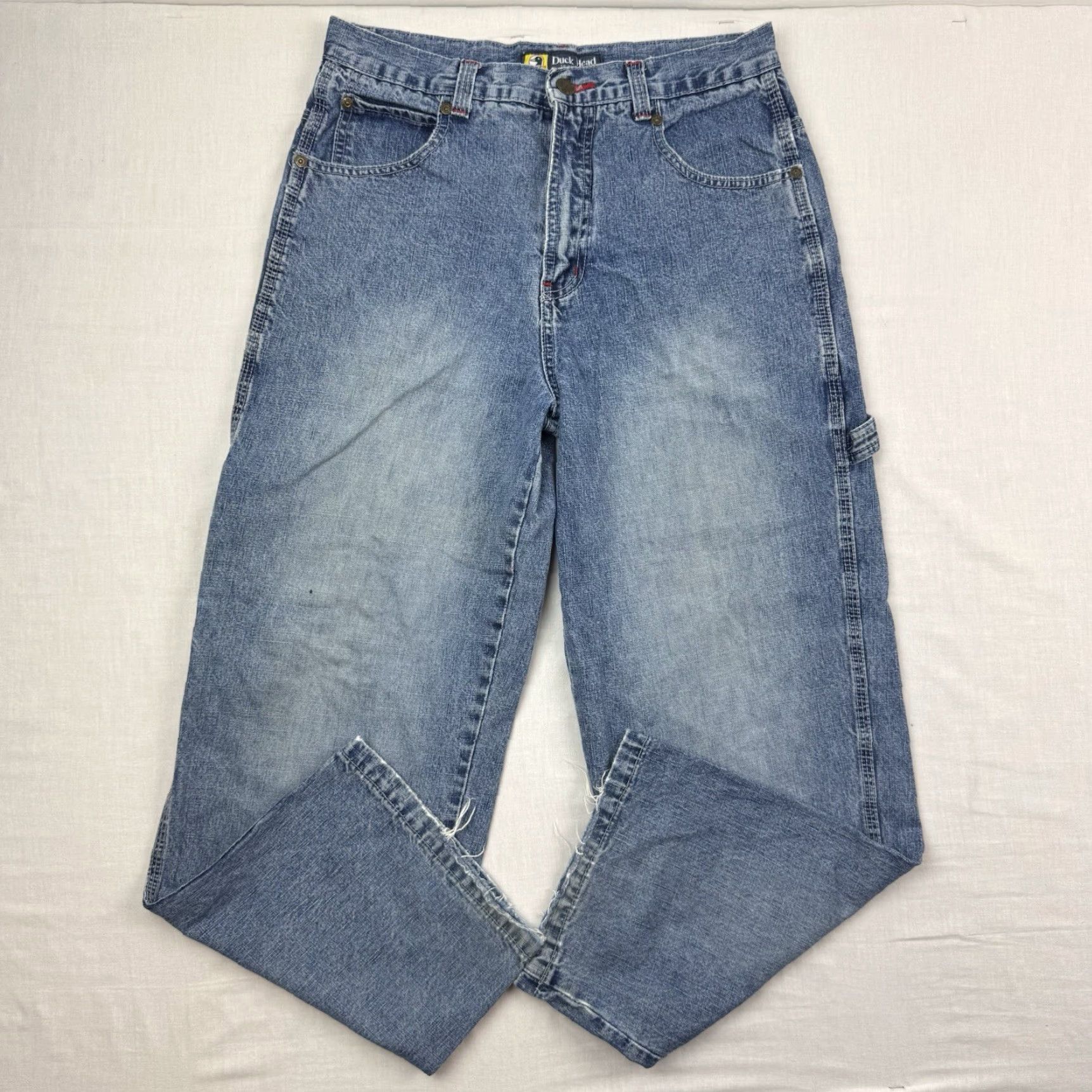 Vintage VINTAGE Duck Head Jeans Womens 14 Relaxed Hipster Y2K Straight Denim Blue Cotton Size 36" / US 14 / IT 50 - 5 Thumbnail