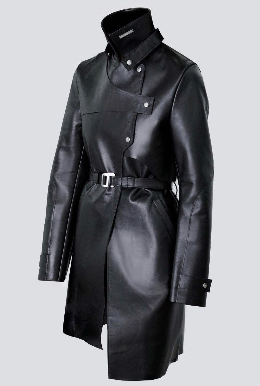 Heliot Emil HELIOT EMIL SS21 Thick Eco-Leather Trench Coat Size XS / US 0-2 / IT 36-38 - 1 Thumbnail
