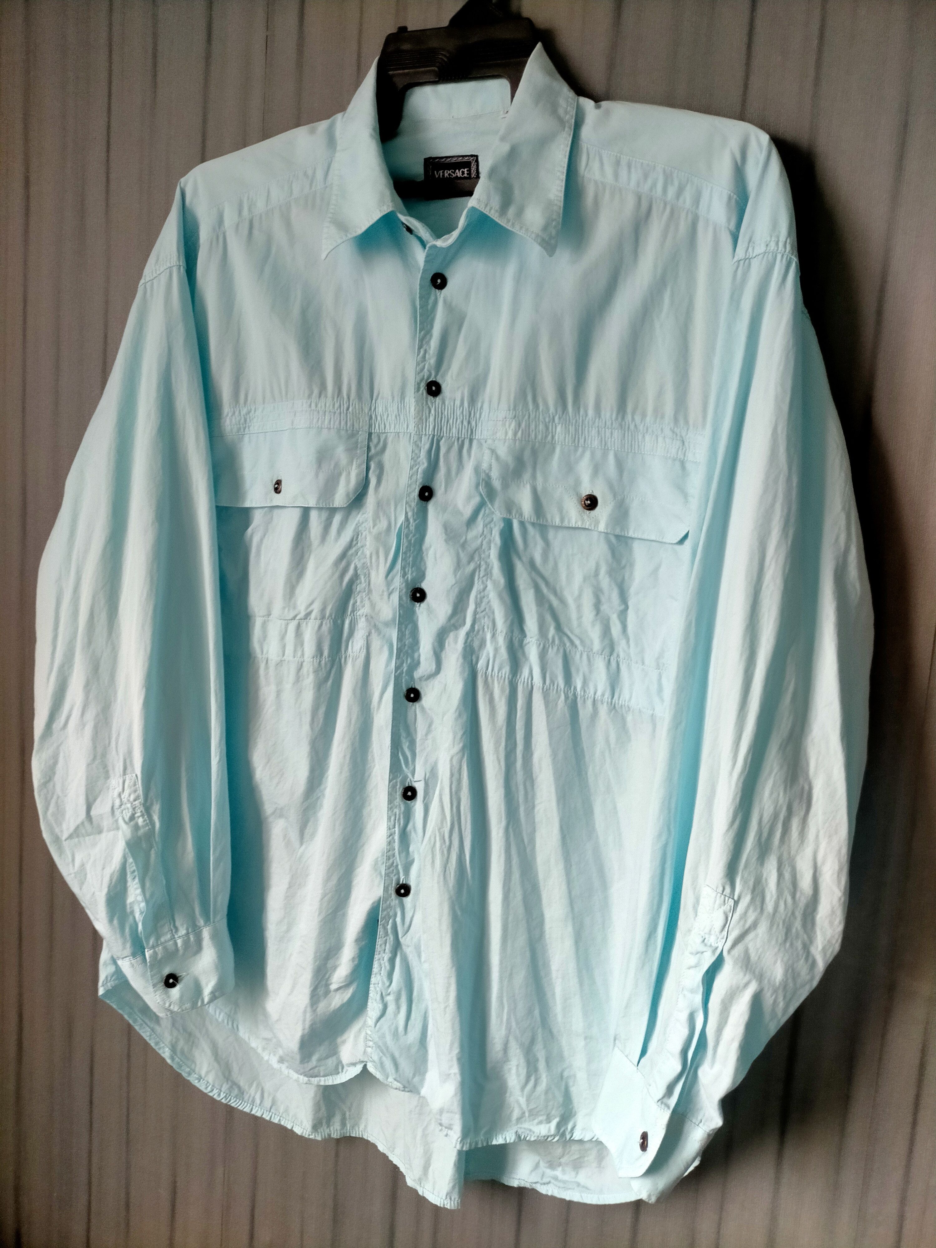 Versace Made in italy Versace Double Pocket shirt button ups Size US L / EU 52-54 / 3 - 2 Thumbnail