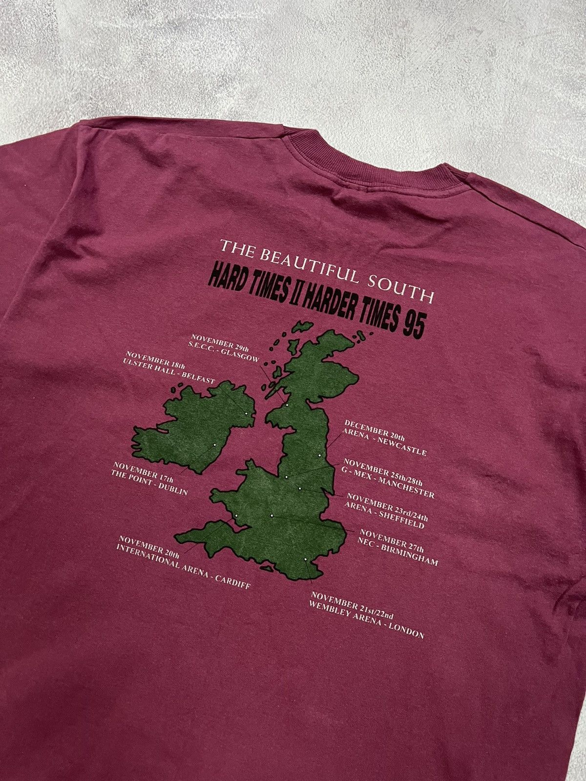Band Tees × Vintage Vintage 90s The Beatiful South Hard times 1995 TourTshirt Size US XL / EU 56 / 4 - 6 Thumbnail